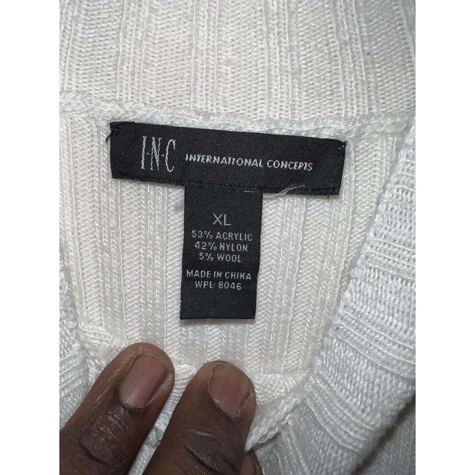 I.N.C INC International Women’s Mock Neck Sweater Size XL Ivory Size XL / US 12-14 / IT 48-50 - 2 Thumbnail