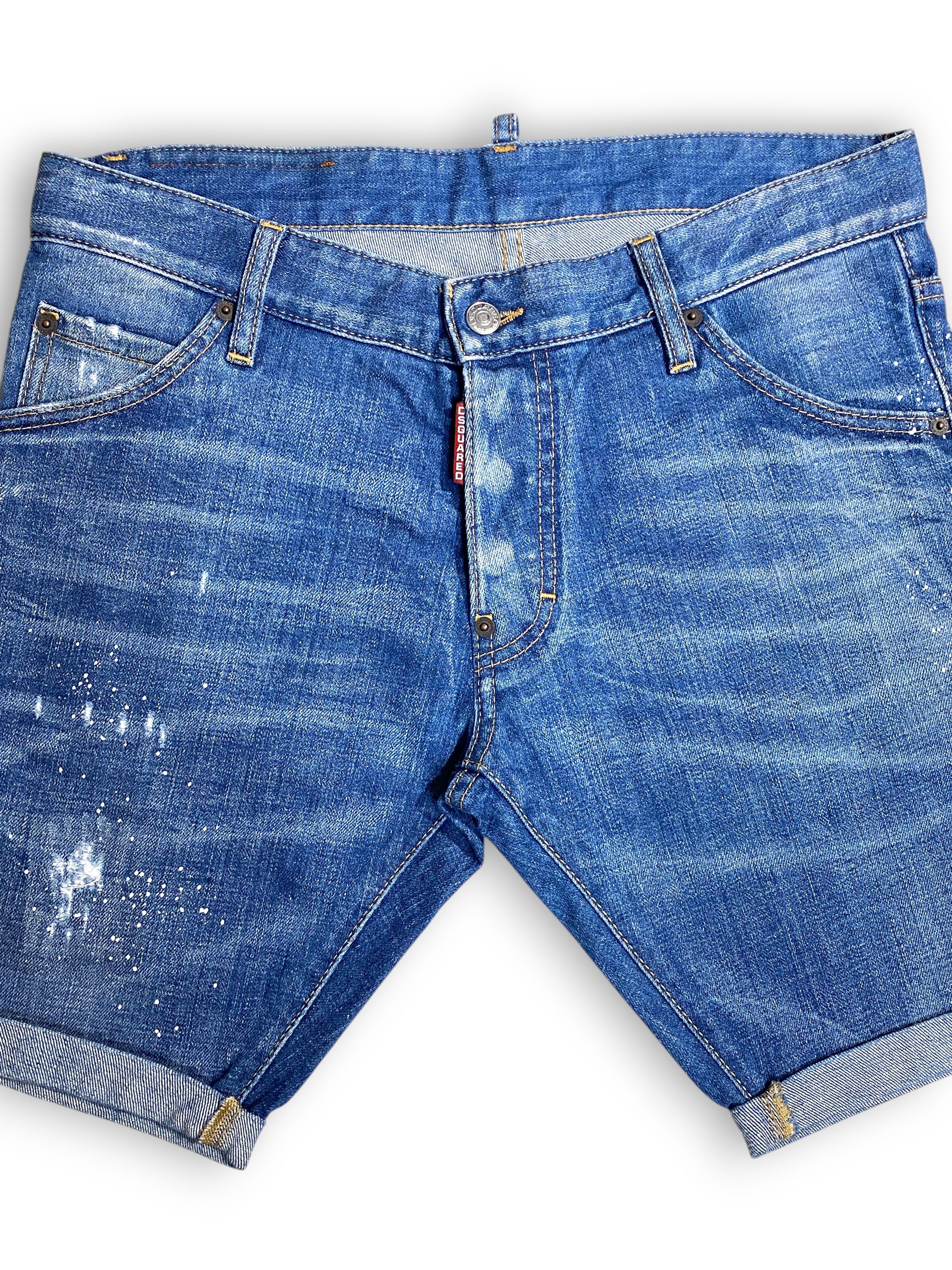 Dsquared2 Dsquared 2 Marine Distressed Washed Denim Shorts Vintage Y2K Size US 32 / EU 48 - 3 Thumbnail