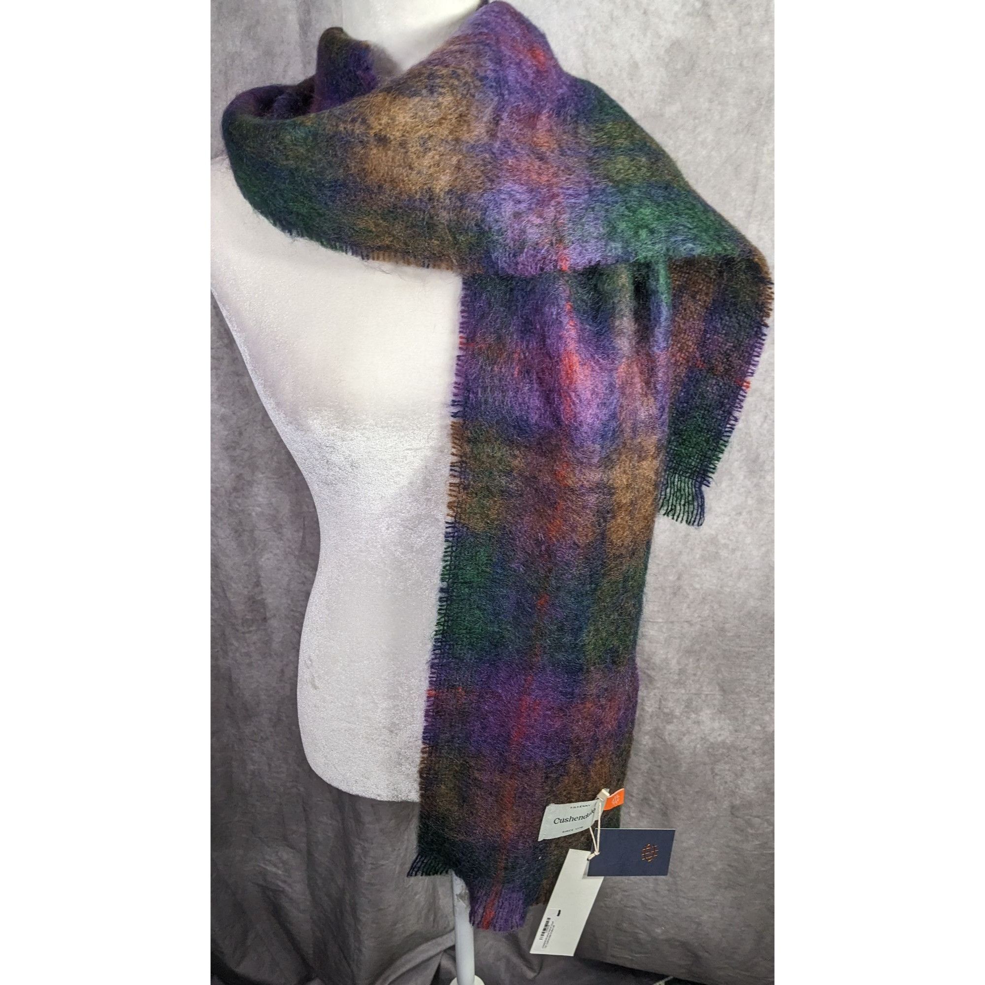 Other Cushendale Brushed Mohair Scarf Made In Ireland 72x9 Inches Size ONE SIZE - 10 Thumbnail