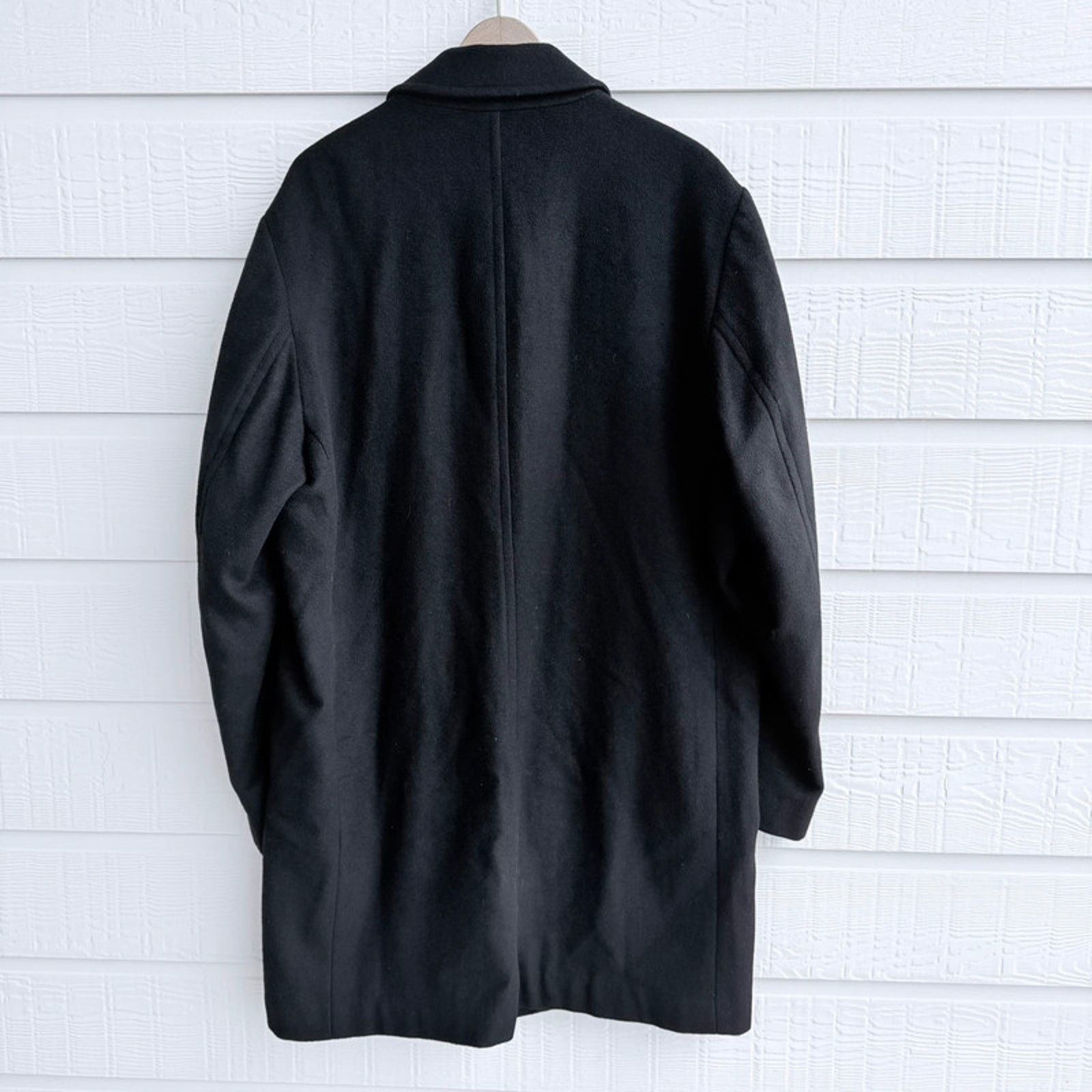 Stafford Stafford Wool Blend black overcoat 46R Size US XL / EU 56 / 4 - 2 Thumbnail