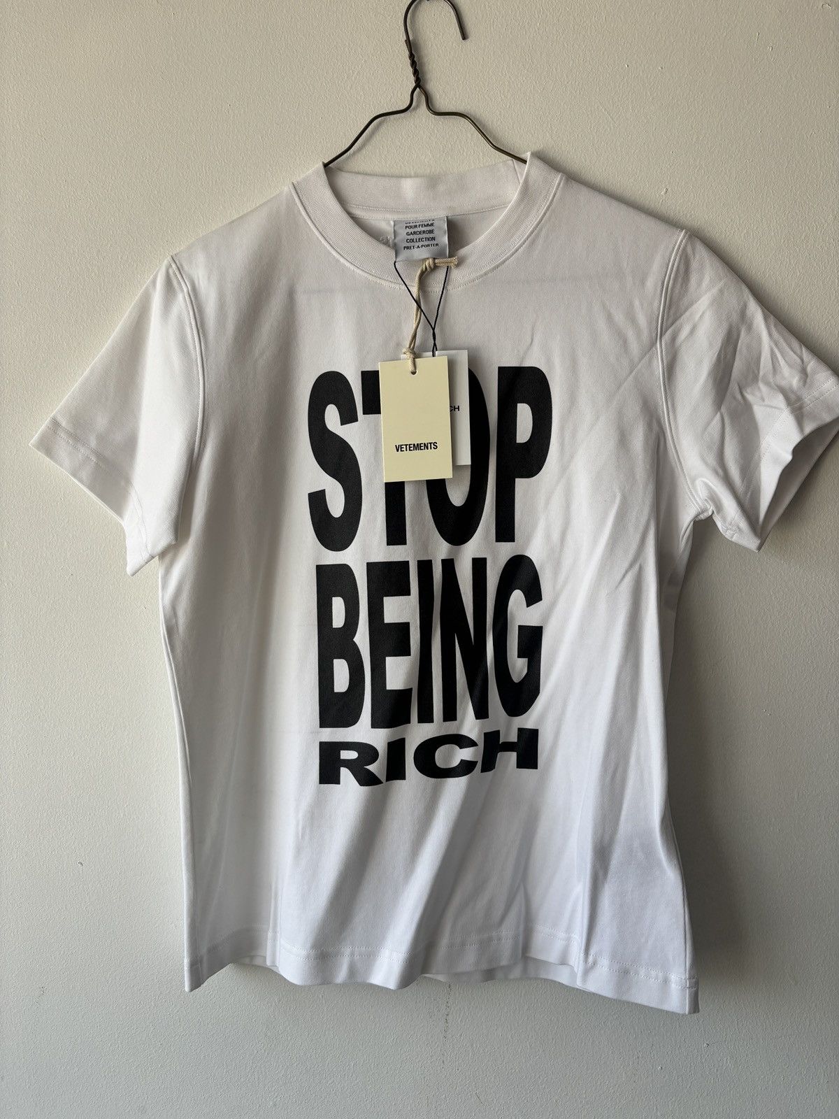 Vetements Vetements Stop Being Rich | Grailed