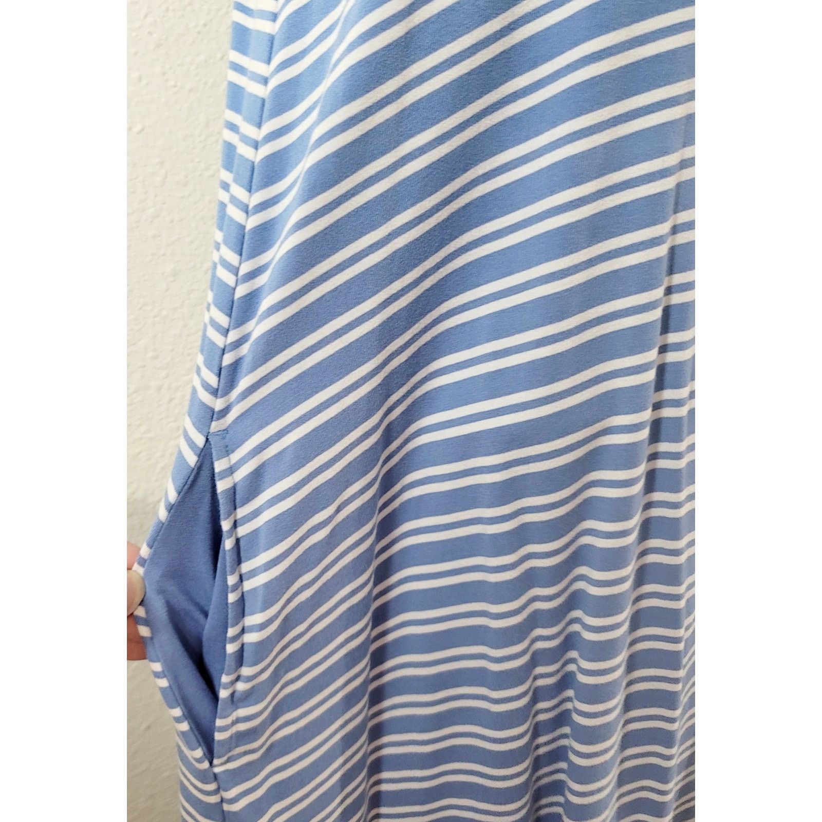 Other Time & Tru Blue White Striped A Line T Shirt Mini Dress S Size S / US 4 / IT 40 - 6 Thumbnail