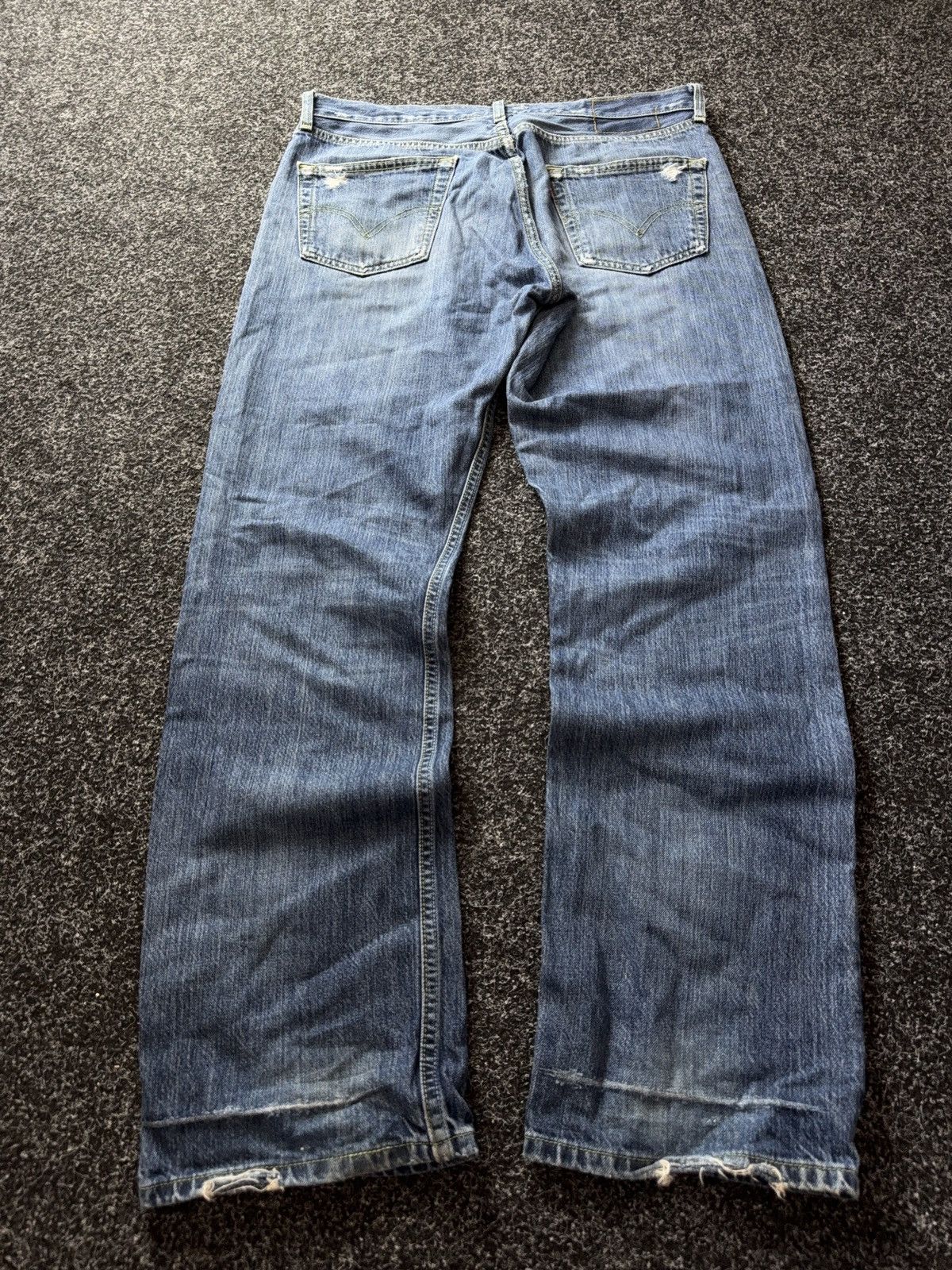 Levi's 00s Y2K Levis 501 Distressed Denim Jeans Vintage Wash Grunge Size US 34 / EU 50 - 11 Thumbnail