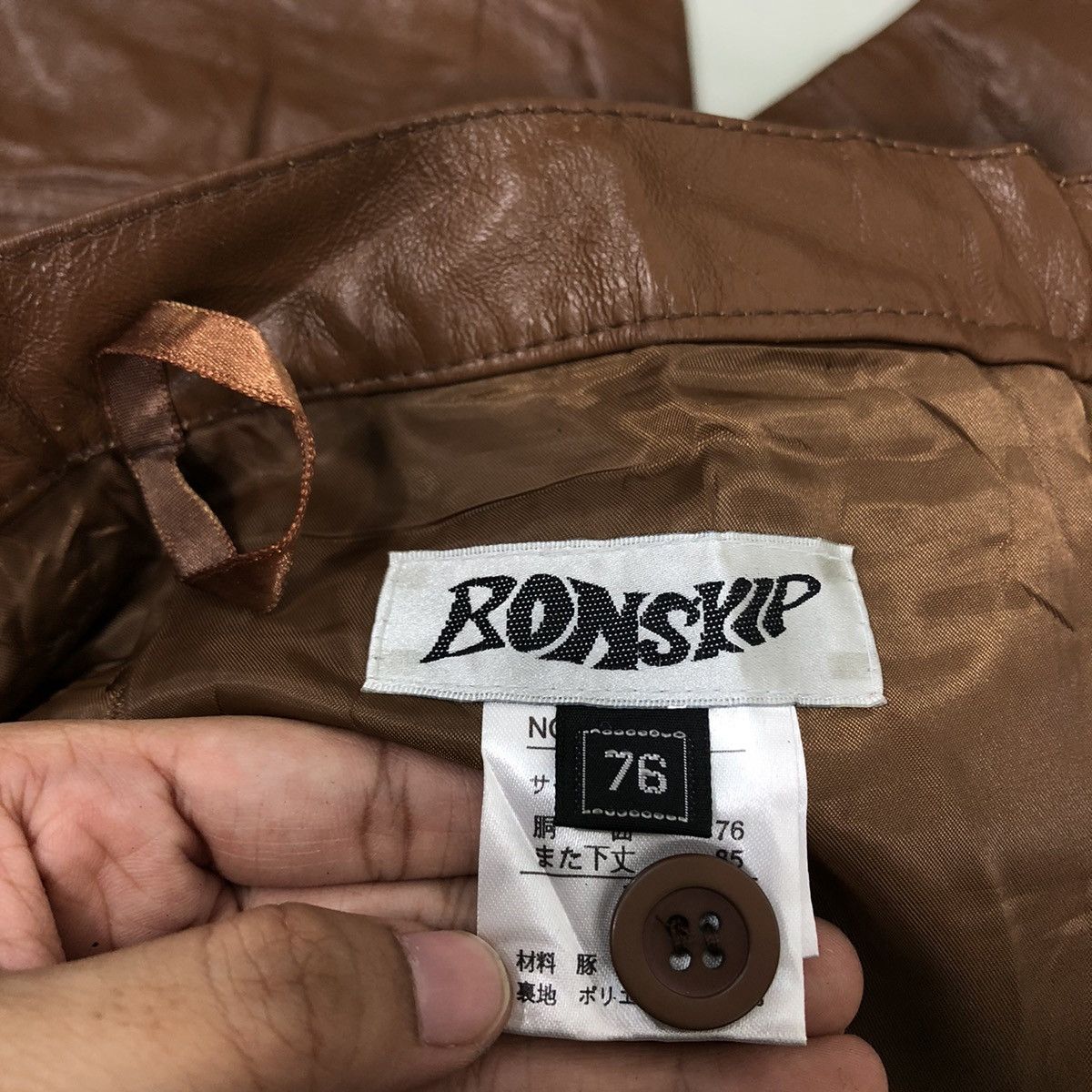 Issey Miyake 🔥Rare 90’s Soft Genuine Leather Pants Bonskip Issey Miyake Size US 28 / EU 44 - 11 Thumbnail