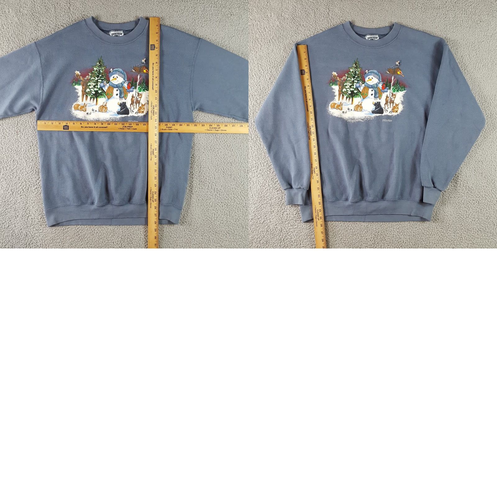 Lee VINTAGE Lee Sweatshirt Pullover Crewneck Size L Blue 90s Winter Snowman Christmas Animals Graphic Print Men Size US L / EU 52-54 / 3 - 8 Thumbnail