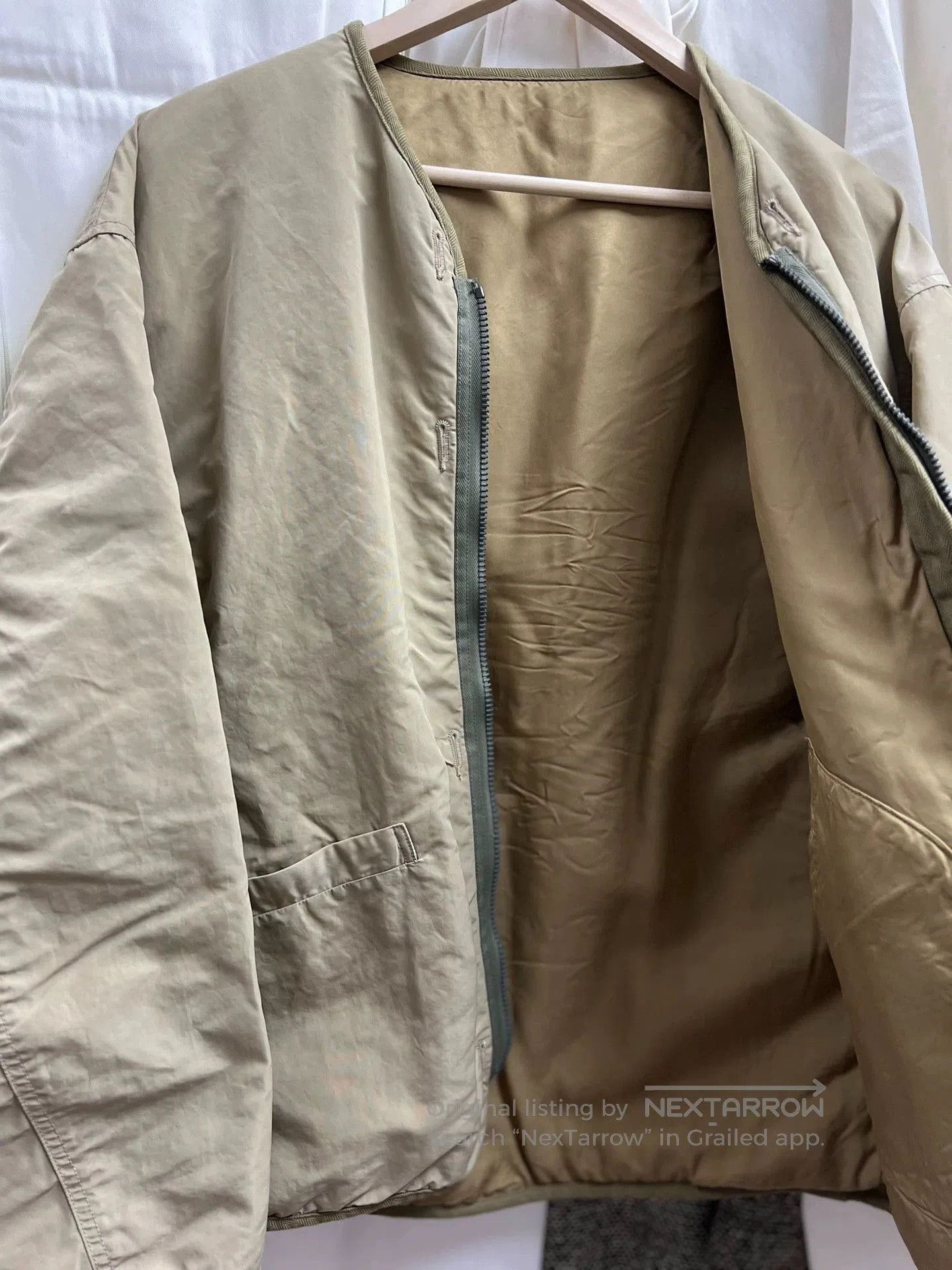 Visvim Beige Zip-Front Casual Jacket Size M. Size US M / EU 48-50 / 2 - 5 Thumbnail