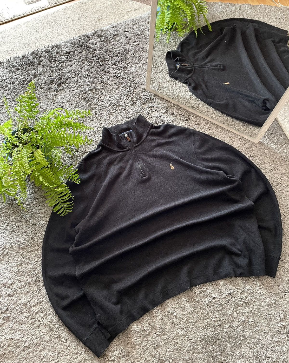 Polo Ralph Lauren × Vintage Polo Ralph Lauren 1/3 Zip Sweatshirt Streetwear Vintage Logo Size US L / EU 52-54 / 3 - 2 Thumbnail