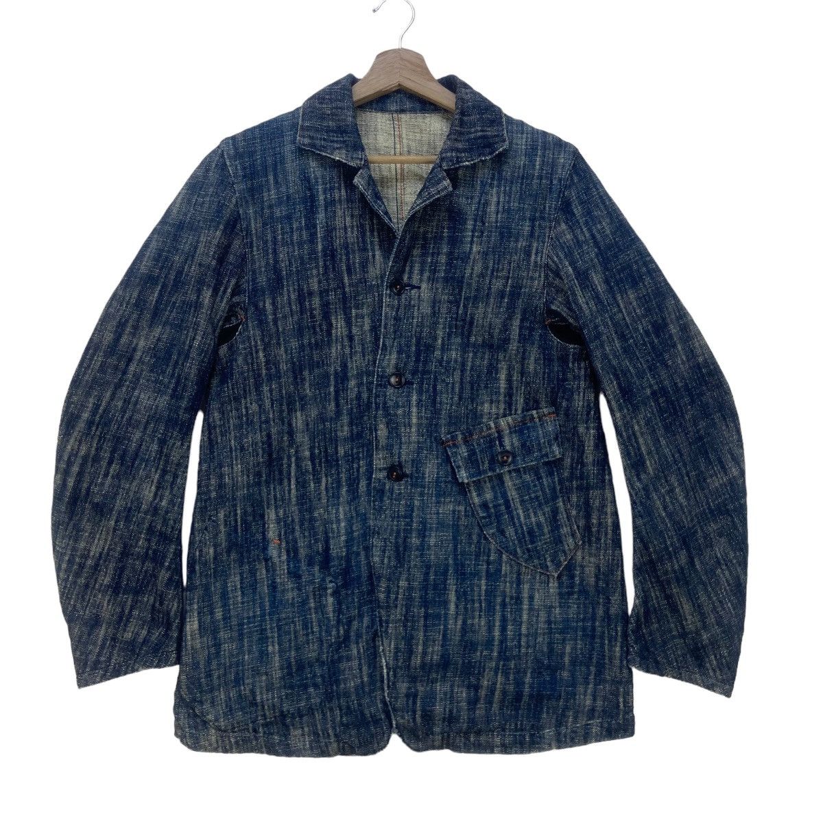 KATO Vtg Kato Tool Project Traditional Boro Sashiko French Worker Size US S / EU 44-46 / 1 - 1 Thumbnail