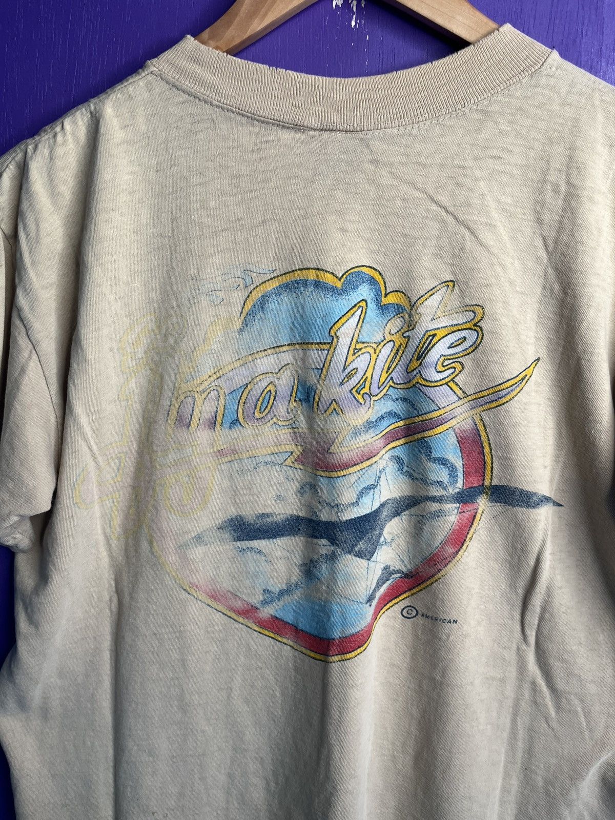 Vintage Vintage 80s Kittyhawk hand gliding pocket tee Size US M / EU 48-50 / 2 - 3 Thumbnail