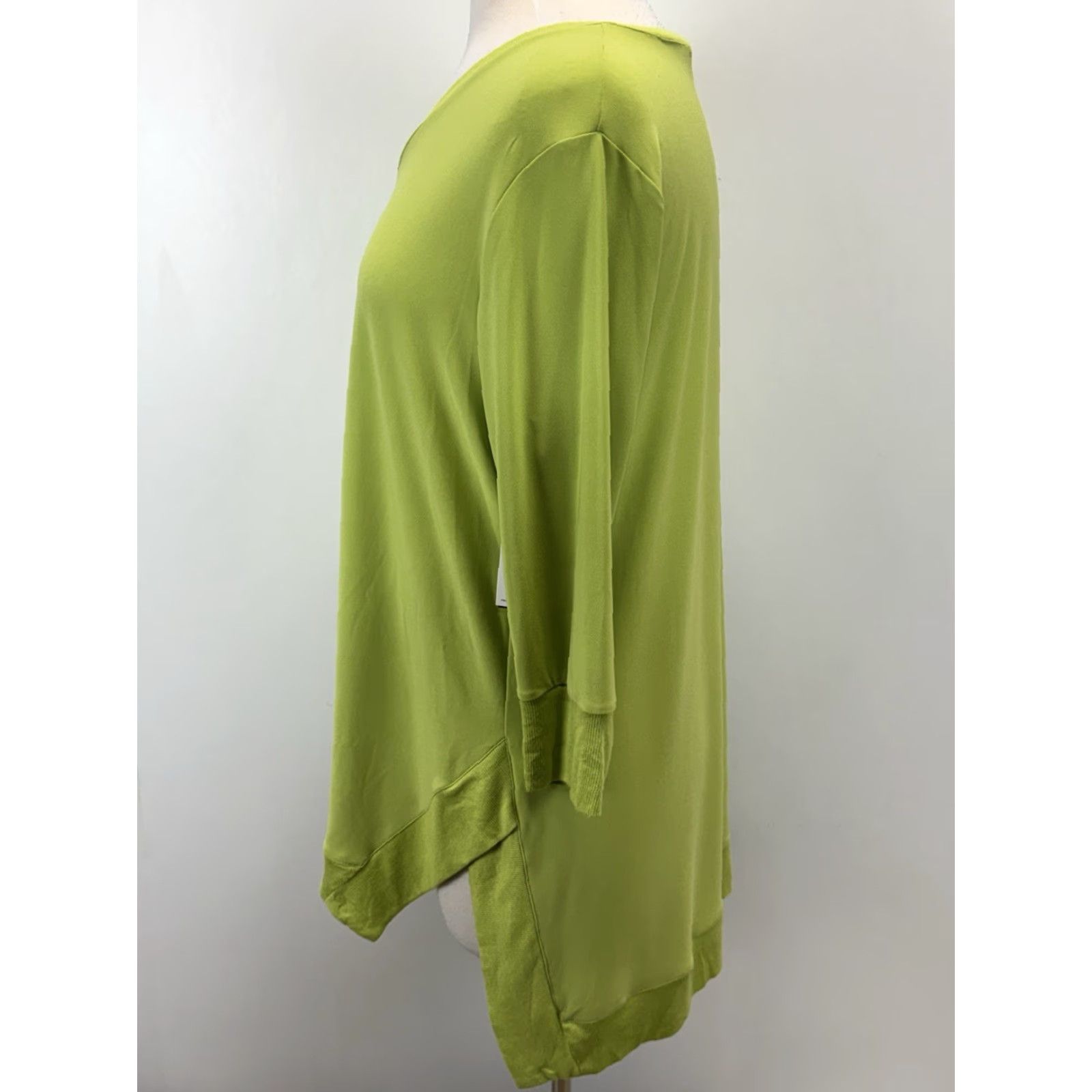 Vintage Sympli Canada Tunic Top Shirt Size 12 Green 3/4 Sleeve V-Neck Pullover Womens Regular Size XL / US 12-14 / IT 48-50 - 2 Thumbnail