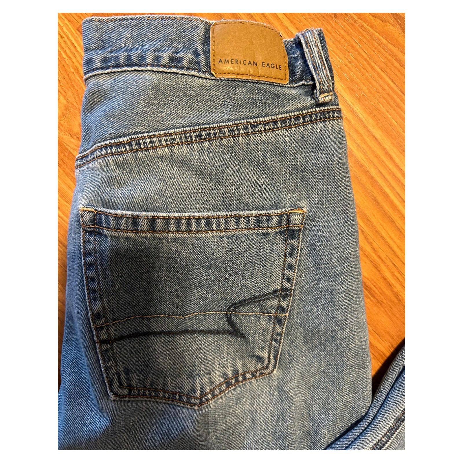 American Eagle Outfitters American Eagle Distressed Acid Wash Jeans - Size 6 Size 28" / US 6 / IT 42 - 6 Thumbnail