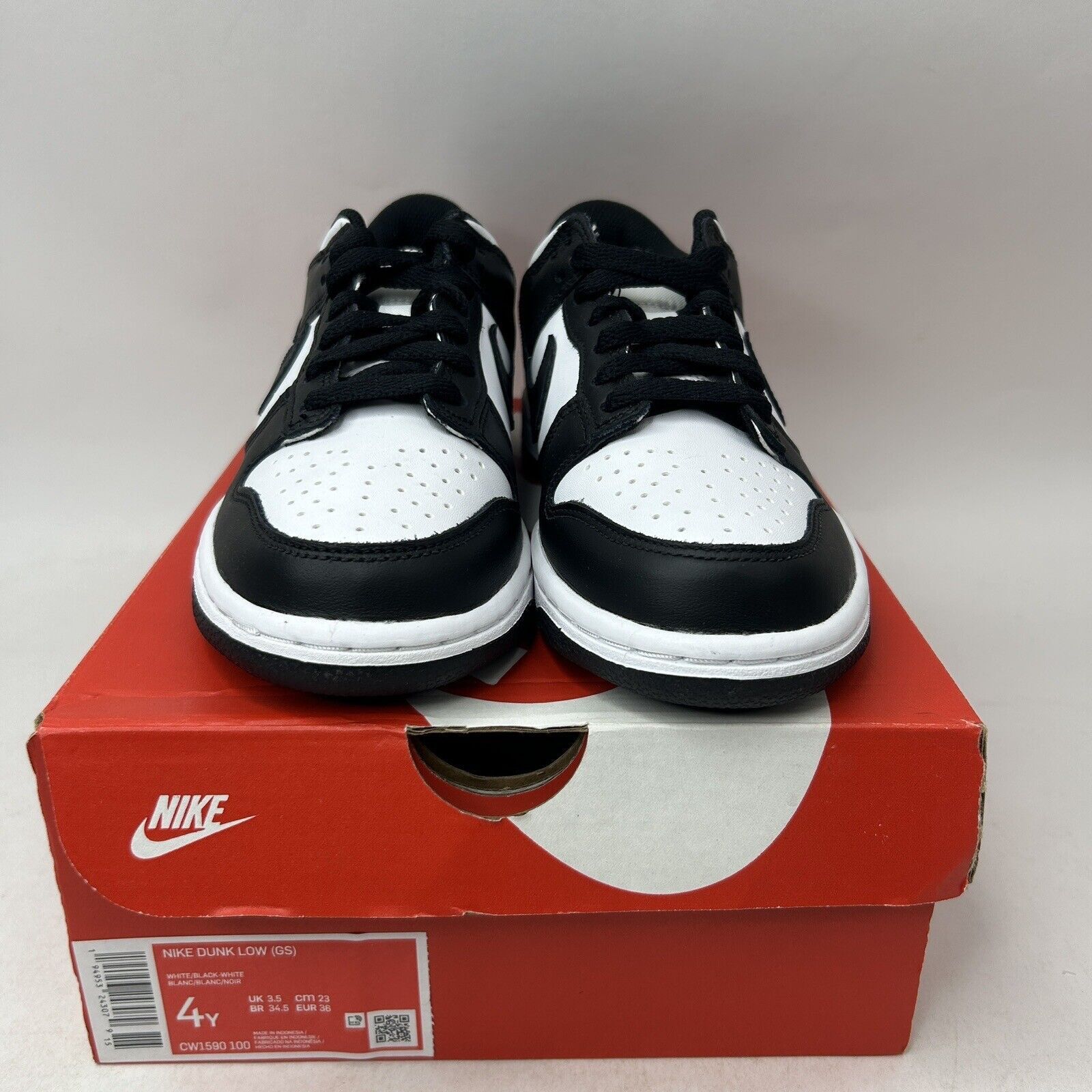 Nike Nike Dunk Low GS “Panda/Black White” 2024 Size US 5.5 / IT 35.5 - 2 Thumbnail