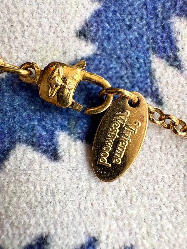 Vivienne Westwood Vivienne Westwood Pink Enamel Flat Saturn Necklace Size ONE SIZE - 4 Thumbnail