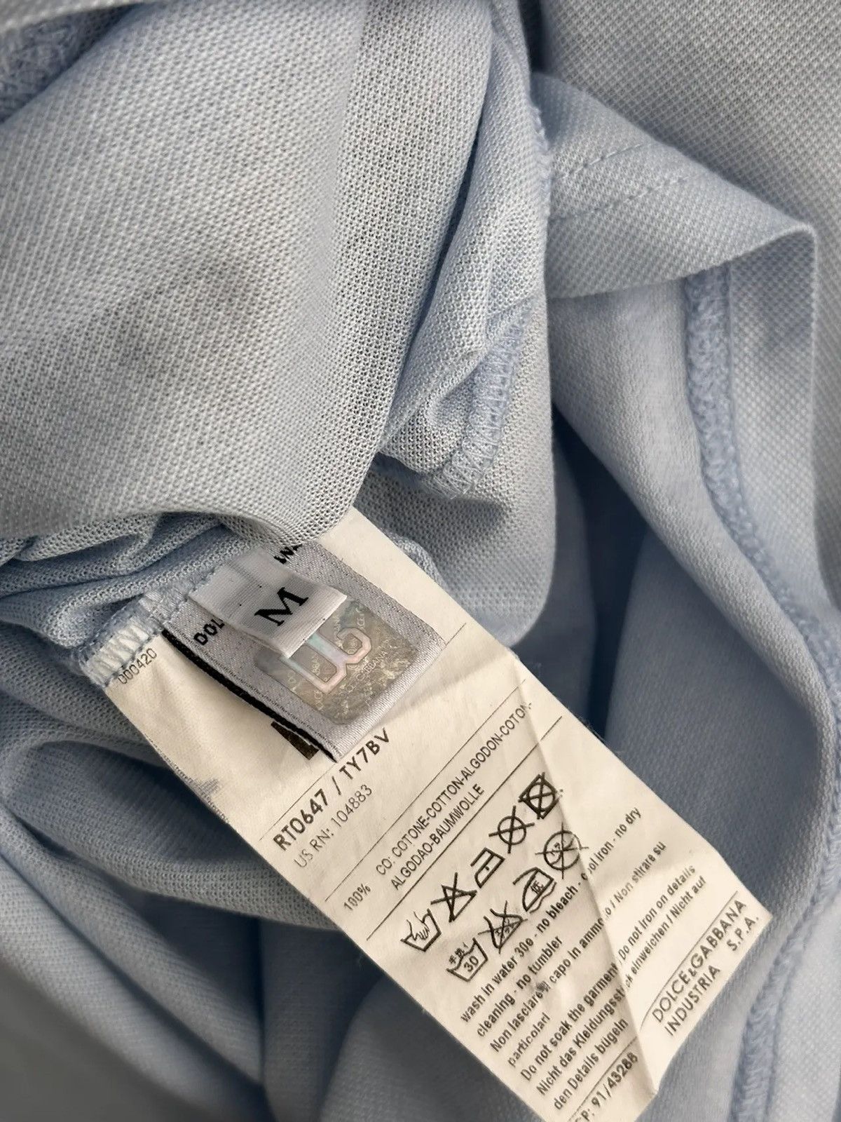 Vintage Dolce & Gabanna Blue Luxury Lightweight Polo Shirt