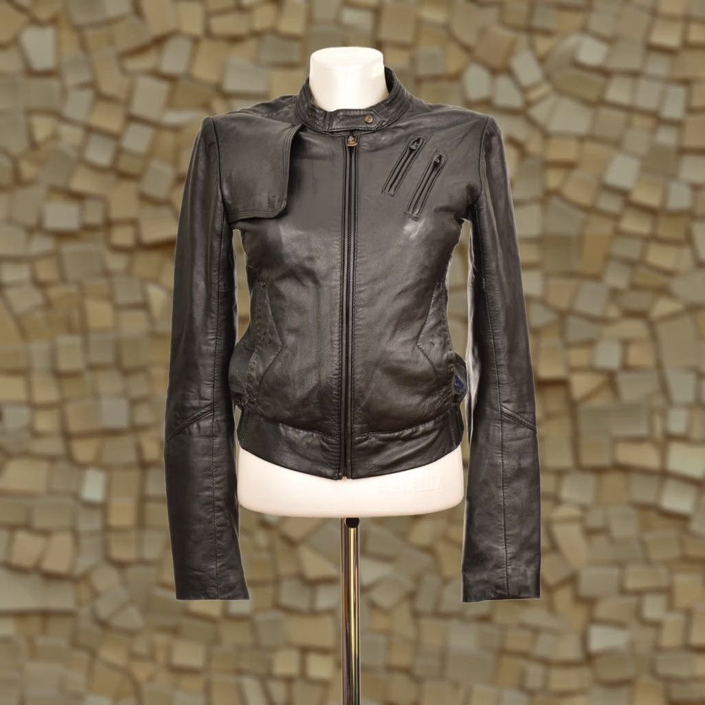 G-Star G-Star Raw CL Midnight Short Biker Leather Jacket XS Women - DDP, Black, Leather, Biker, Size XS, Vintage? Size 26" / US 2 / IT 38 - 1 Thumbnail