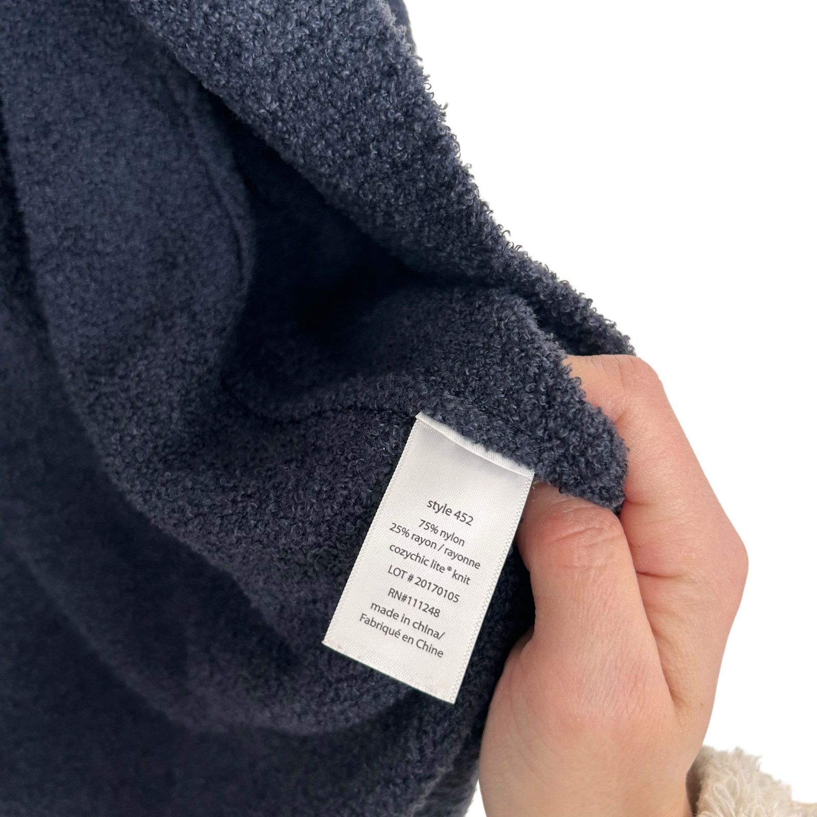 Other Barefoot Dreams Cozychic Lite Navy Blue Circle Cardigan XS/S Size XS / US 0-2 / IT 36-38 - 3 Thumbnail