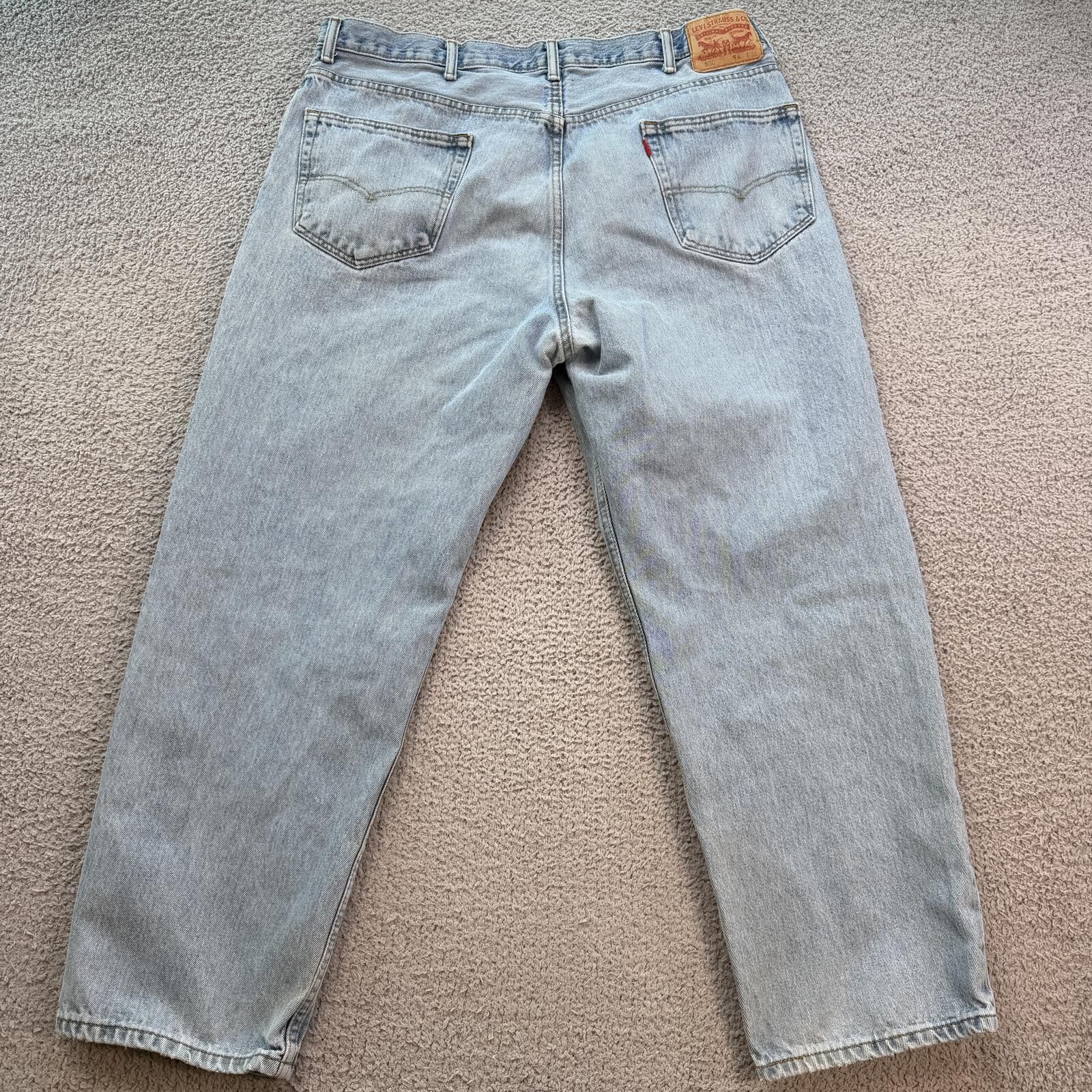Levi's Vintage Levis 550 Relaxed Fit Light Wash Baggy Jeans 40x28 Size US 40 / EU 56 - 2 Thumbnail