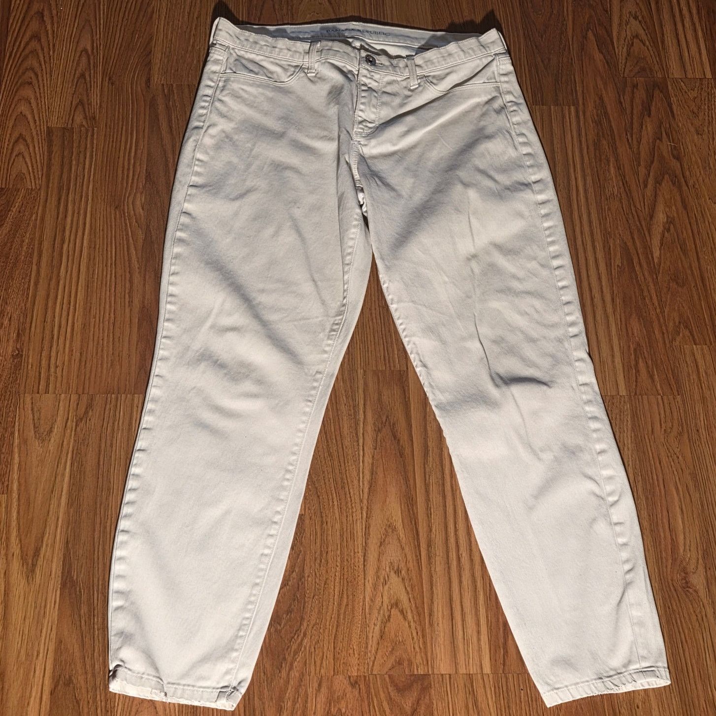Banana Republic Chic White Banana Republic Women's Pants - Size 29 Size 29" - 3 Thumbnail
