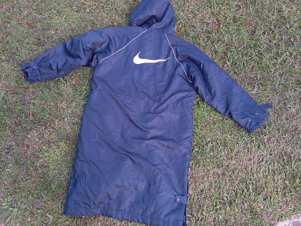 Nike × Vintage Vtg 2000s Nike ⚽⚾🏈 Bench Long Coat Jacket Insulated Size US L / EU 52-54 / 3 - 4 Thumbnail