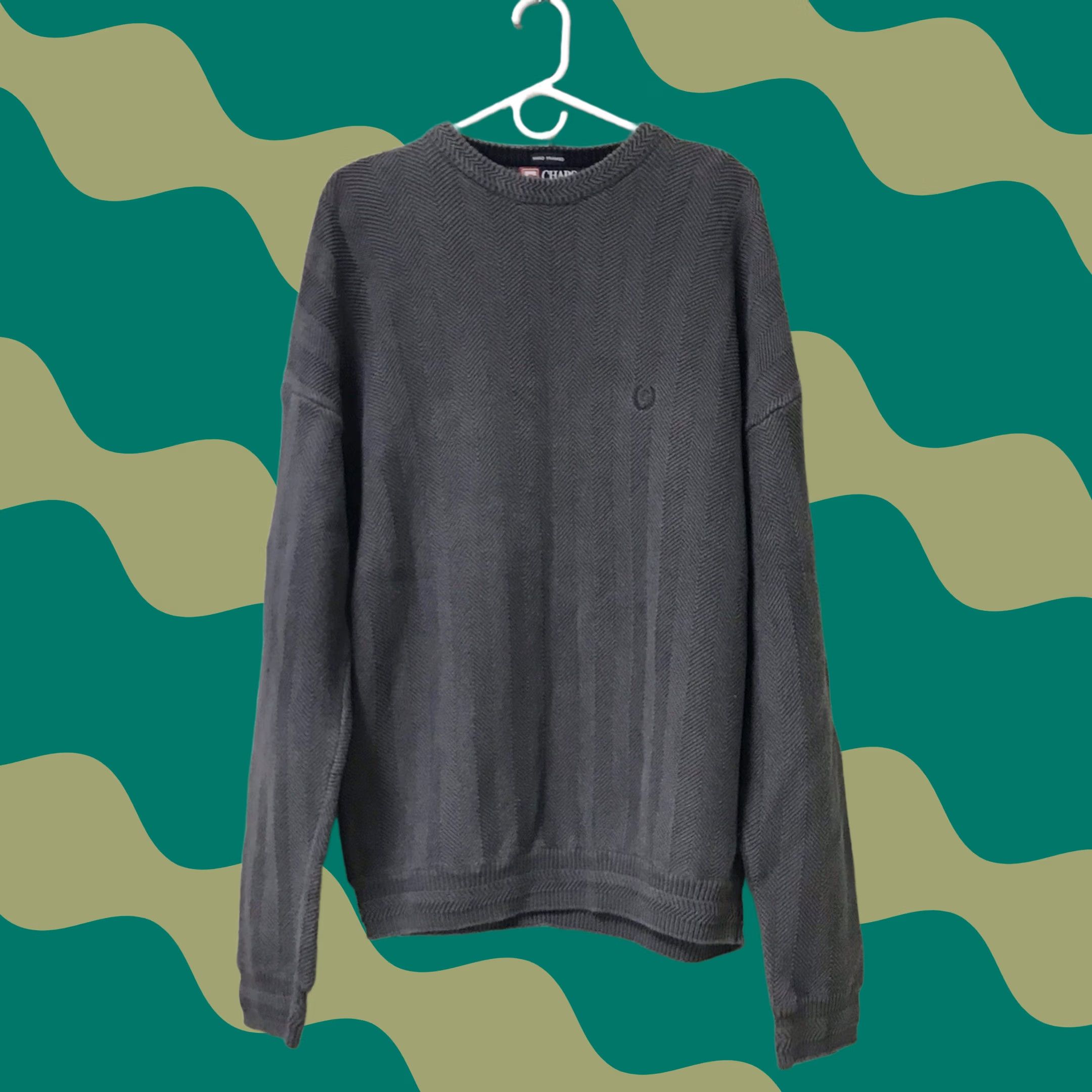 Ralph Lauren VINTAGE Ralph Lauren Chaps Men Gray Hand Framed Herringbone Crewneck Sweater 2XL Size US XXL / EU 58 / 5 - 1 Thumbnail