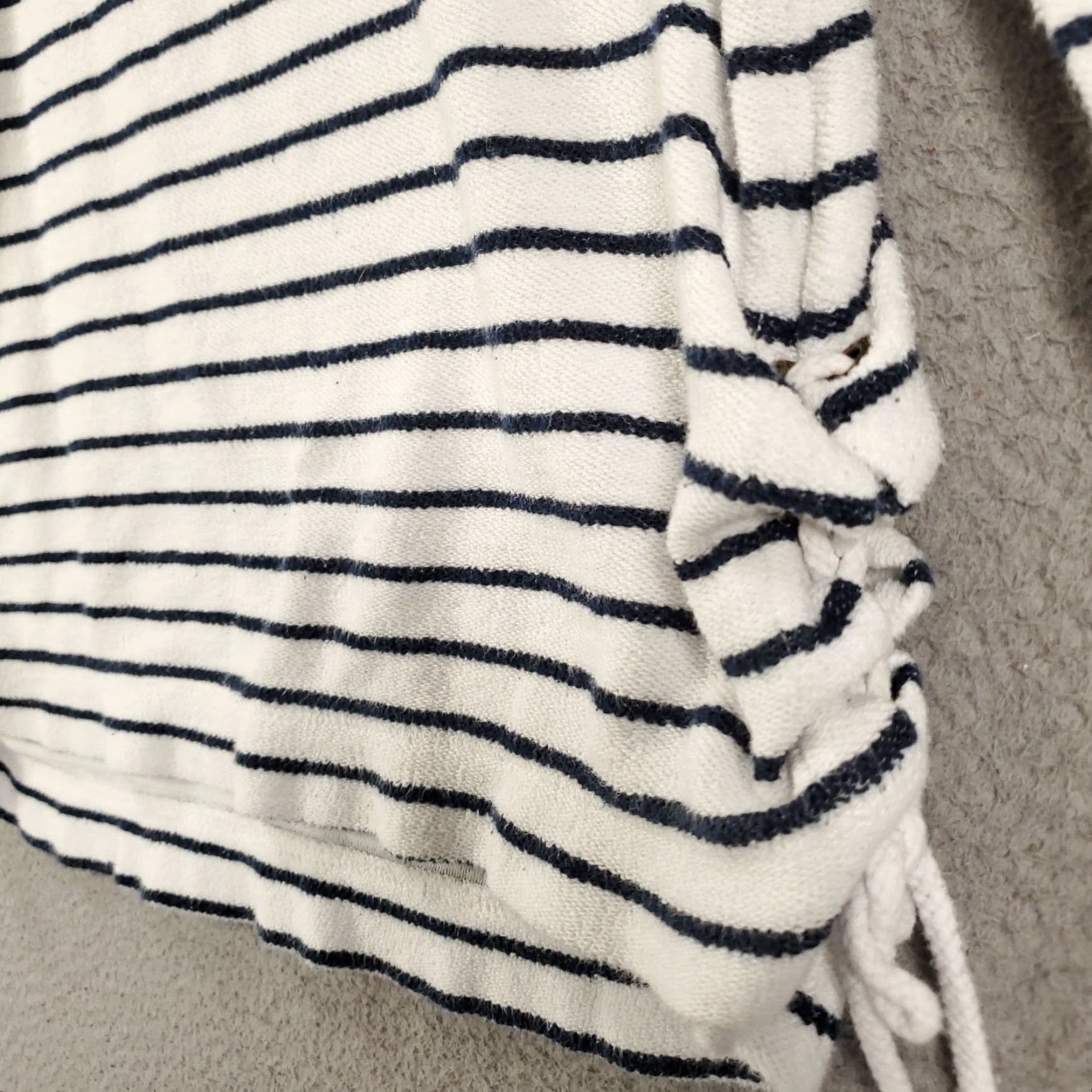 Ralph Lauren Ralph Lauren Top Womens Large Terry Cloth Cinch Sides Blue White Stripes Shirt Size L / US 10 / IT 46 - 4 Thumbnail