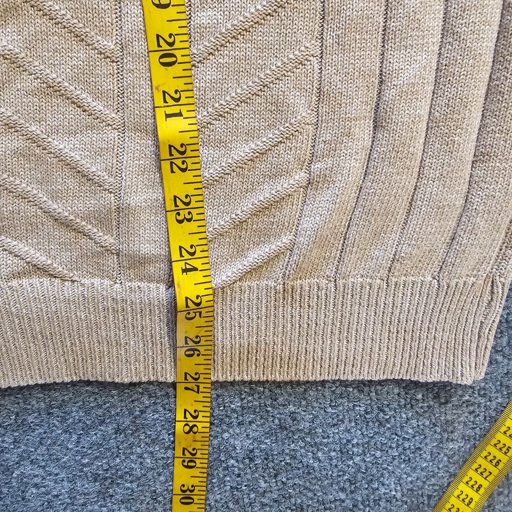 Oscar De La Renta Oscar de la Renta Cardigan Sweater Men 2XL Beige Cable Knit Full Zip Sherpa Casual Mens Size US XXL / EU 58 / 5 - 7 Thumbnail
