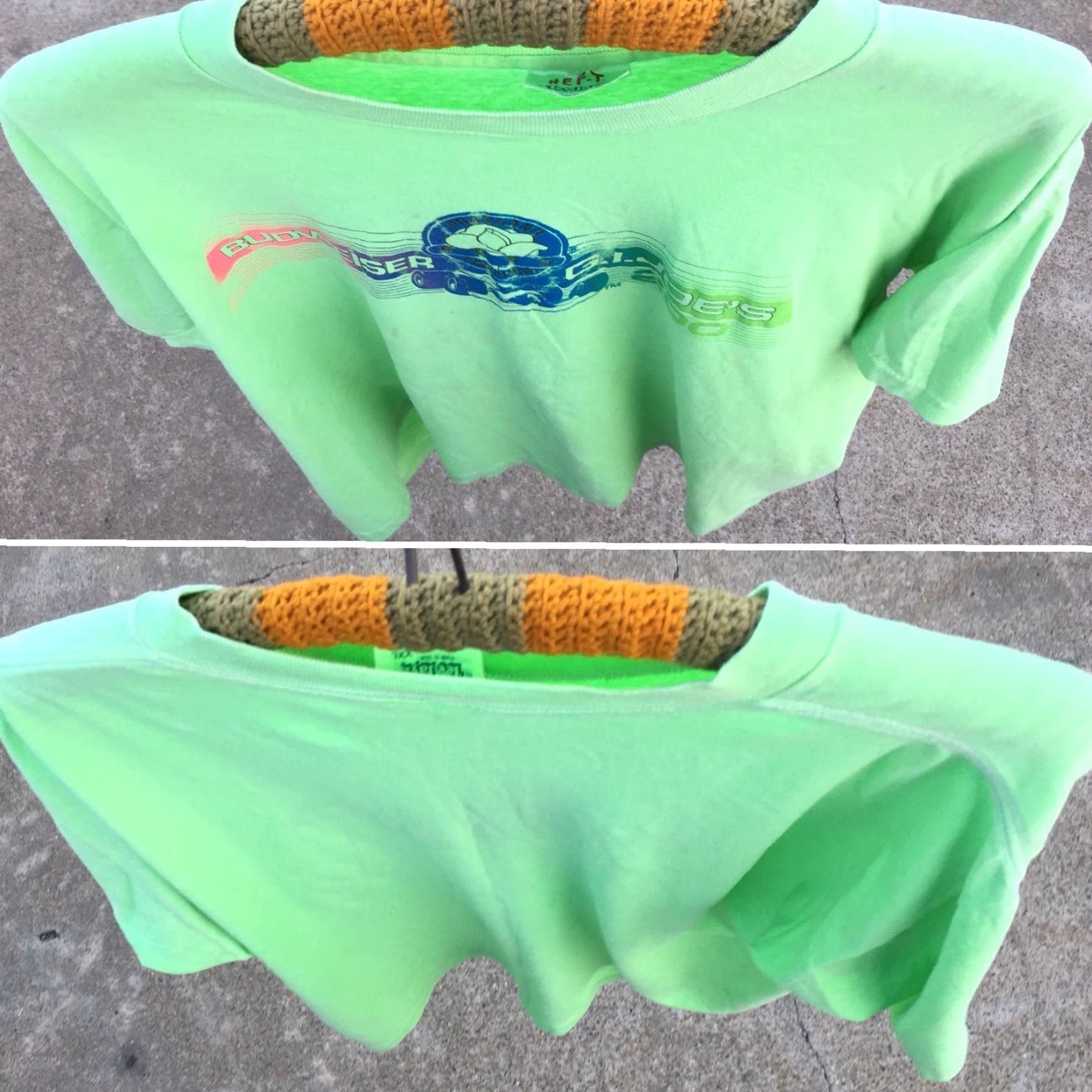 Vintage VINTAGE G.I. JOE’S 200 Portland Rose Festival T-Shirt Neon 80s 1980s 2XL Mens Green Graphic Tee HEF-T by Tee Jays Size US XXL / EU 58 / 5 - 3 Thumbnail