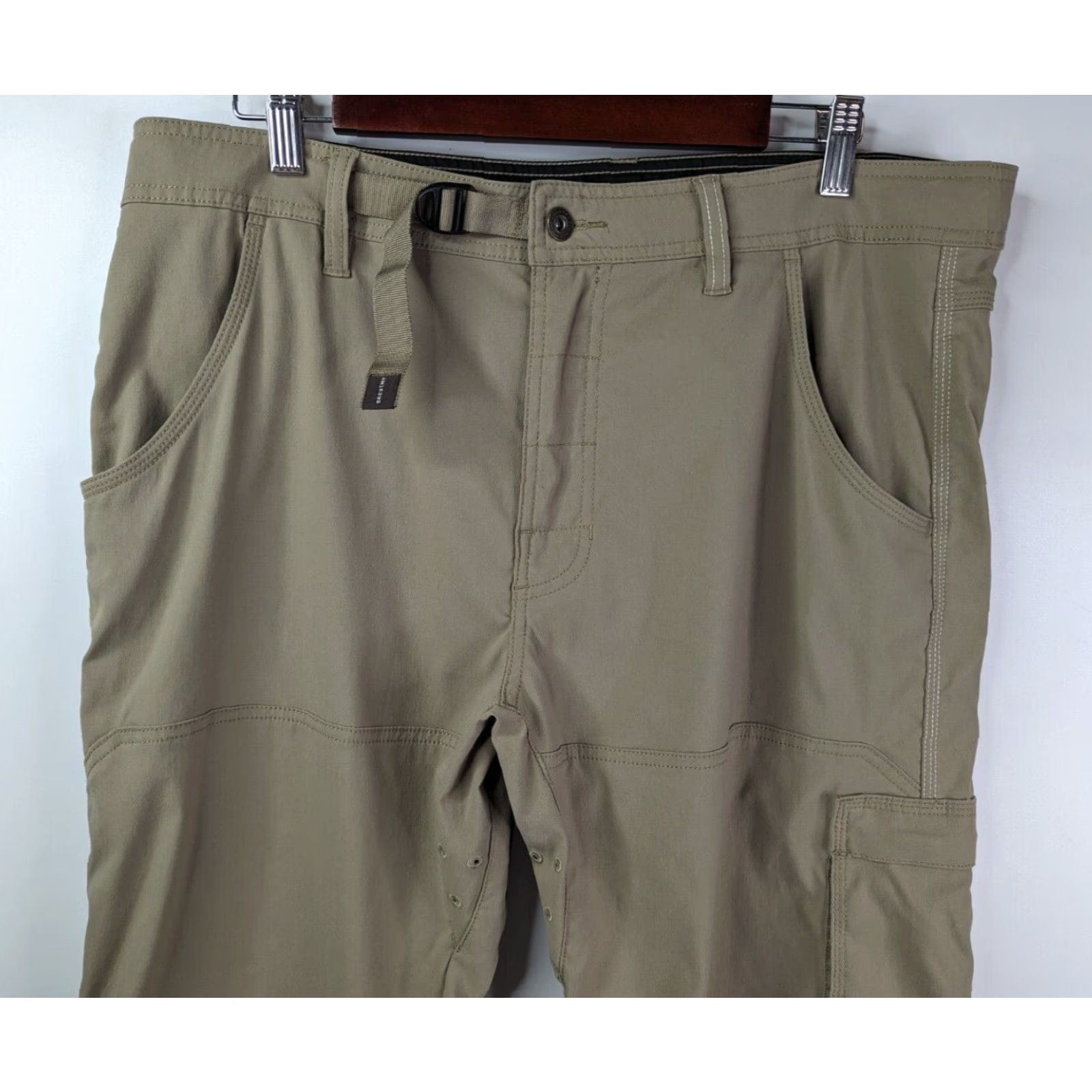 Prana Prana Stretch Zion Beige Khaki Hiking Pants Men's Size 36 Stretch Pants Regular Beige M4ST32116 Snap Roll Up Size US 36 / EU 52 - 2 Thumbnail