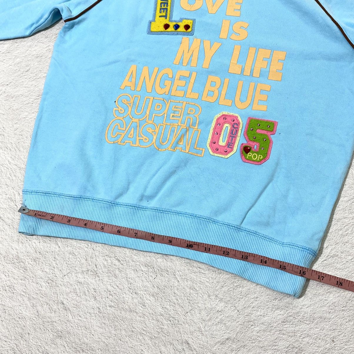 Angel Blue 🔥SALE🔥 Vintage 2000s Angel Blue Sweatshirt Size L / US 10 / IT 46 - 6 Thumbnail