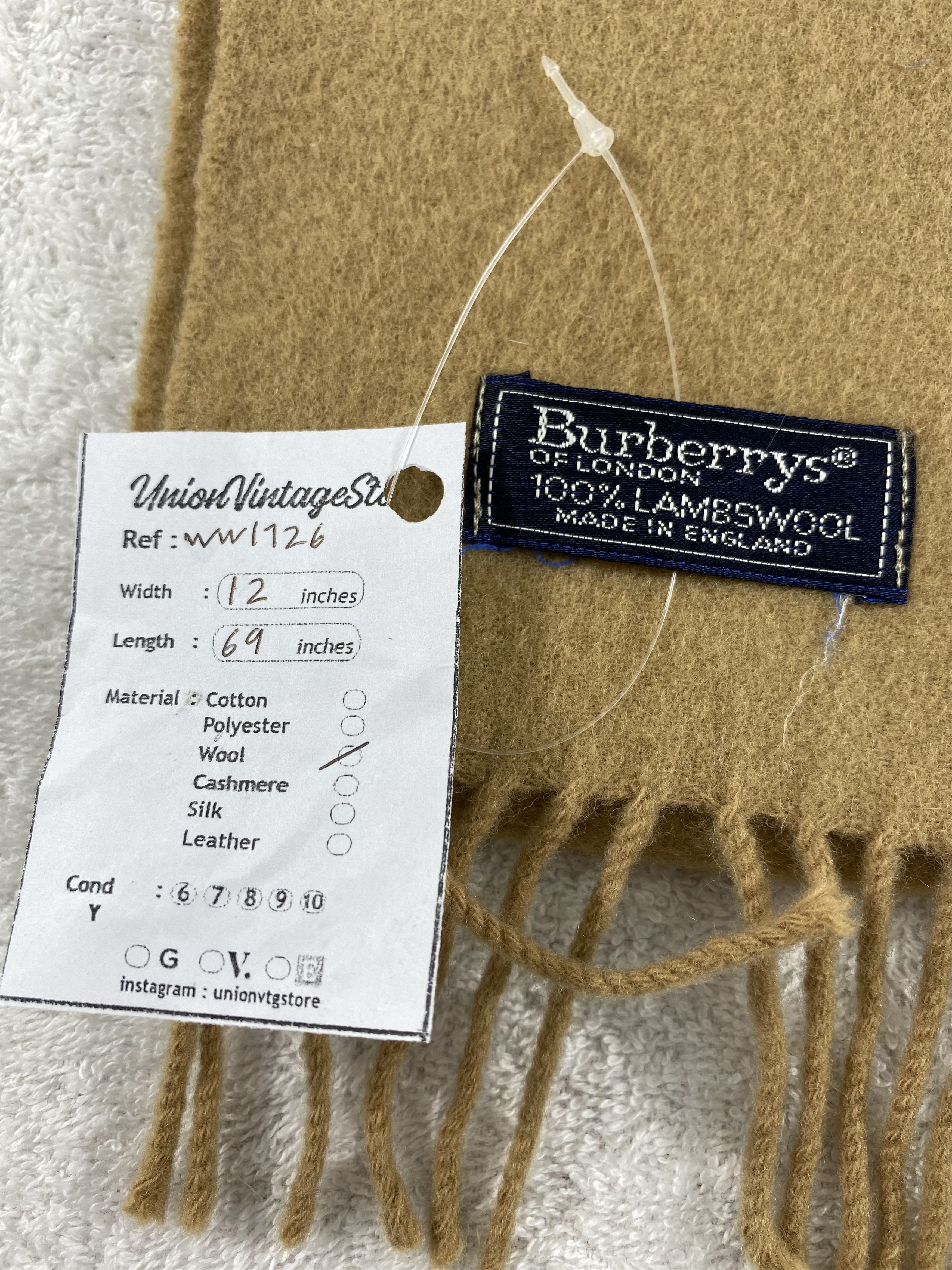 Burberry × Vintage Burberry Scarf / Muffler / Neckwear - WW1726 Size ONE SIZE - 5 Thumbnail
