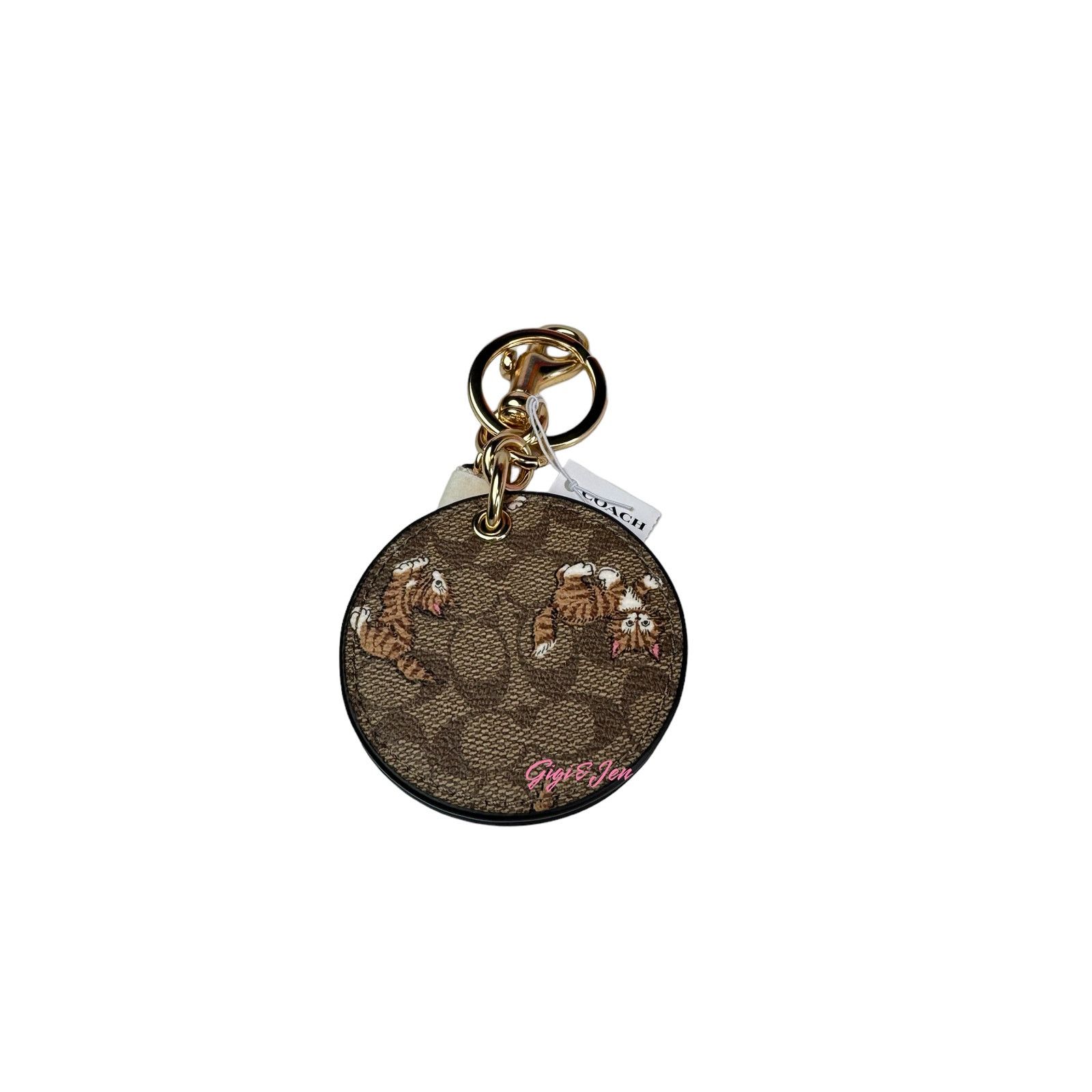 Coach Coach Creatures Kitten Bag mirror Charm key chain brown New Size ONE SIZE - 4 Thumbnail