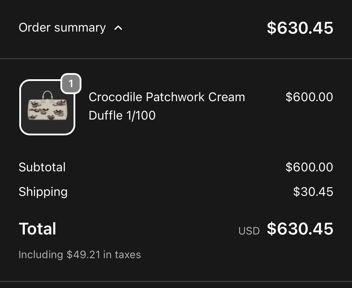 Other Kill Tec Duffle Bag Crocodile Patchwork Cream 99/100 Size ONE SIZE - 3 Thumbnail