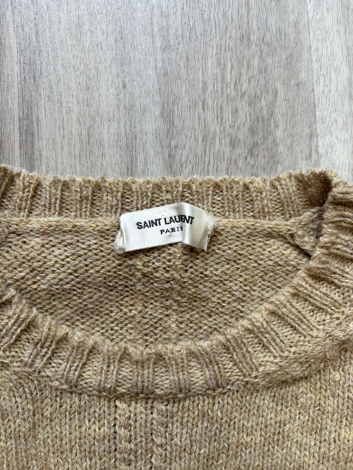 Saint Laurent Paris Saint Laurent Hedi Camel Wool Pullover Knit Sweater Size US M / EU 48-50 / 2 - 3 Thumbnail