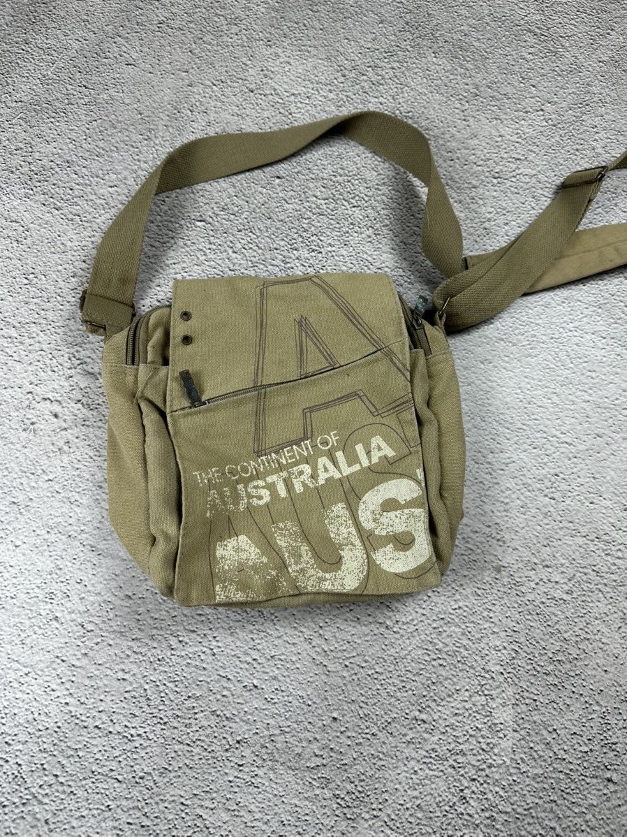 Japanese Brand Vintage Diesel Style Shoulder Bag Canvas Y2K Faded SK8 Size ONE SIZE - 3 Thumbnail