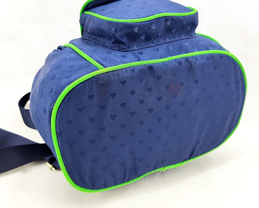 Moschino MOSCHINO love blue mini backpack with green piping Size ONE SIZE - 10 Thumbnail