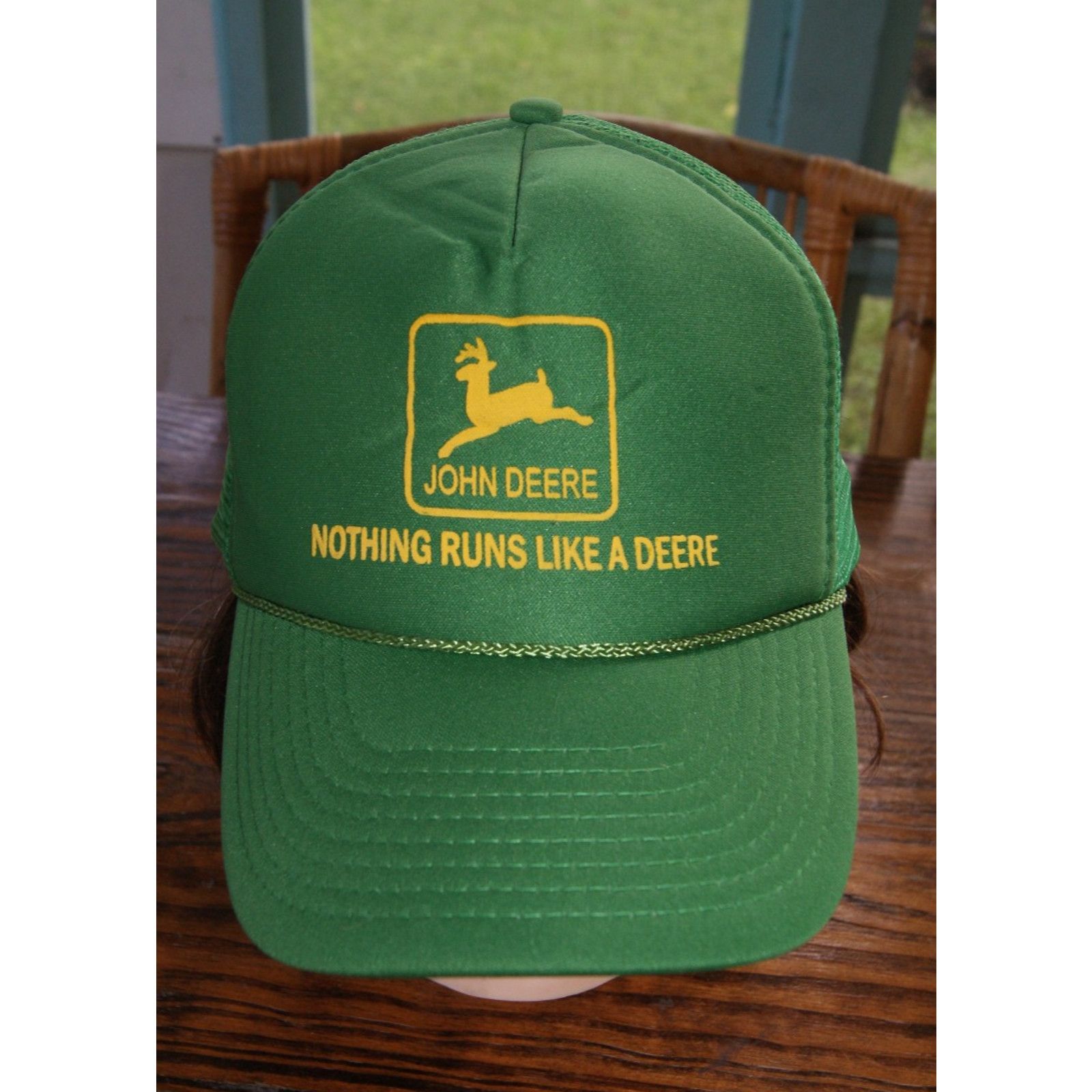 John Deere VTG John Deere Trucker Mesh Snapback Hat Cap Size ONE SIZE - 1 Thumbnail