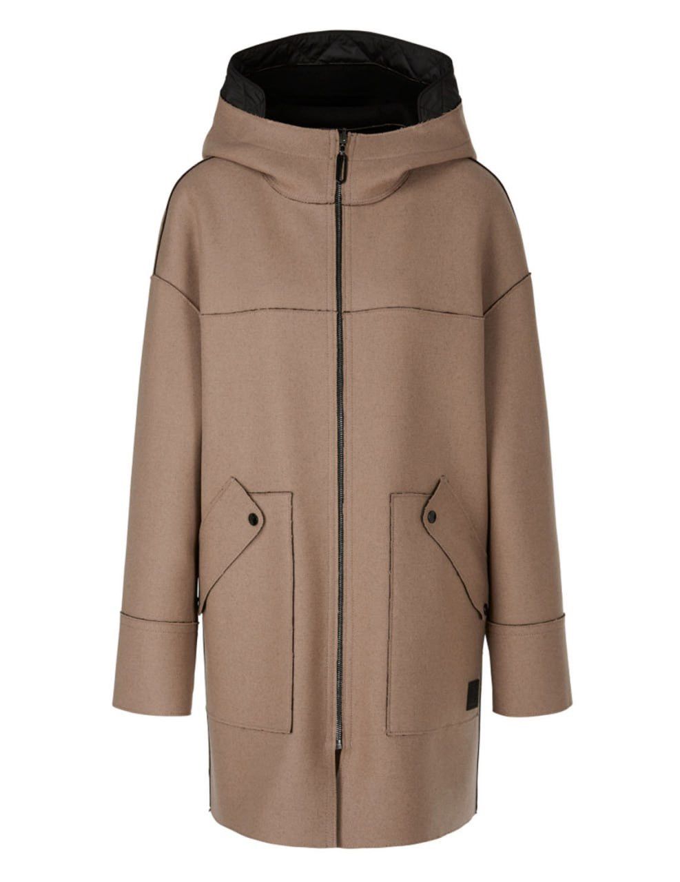 Japanese Brand Marc Cain Design Reversible Coat Hooded Classic Jacket Size M / US 6-8 / IT 42-44 - 1 Thumbnail