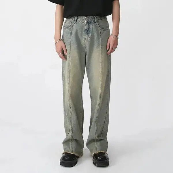 Designer × Vintage Y2K High Street Straight Wide Leg Jean Size US 31 - 1 Thumbnail