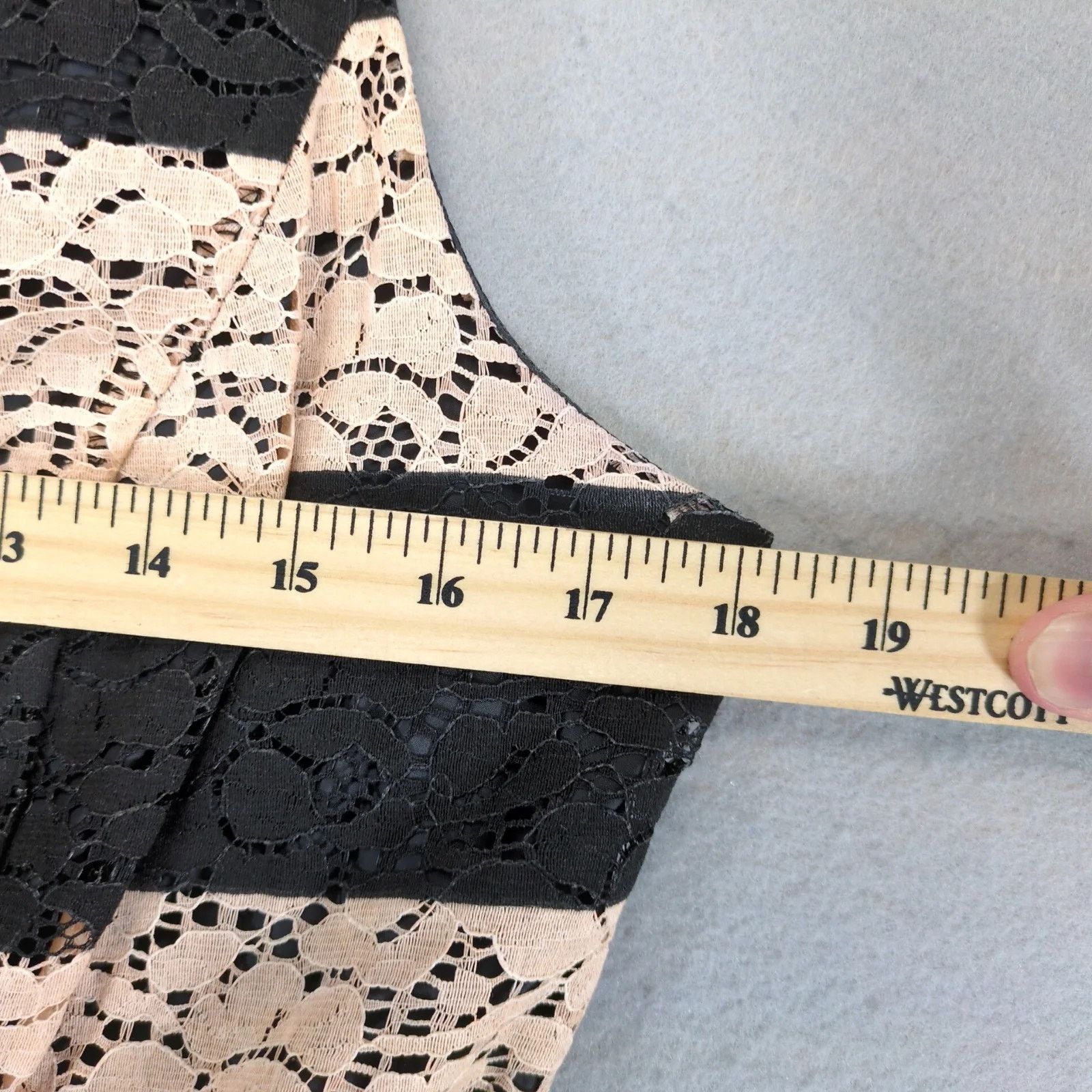 Other Robbie Bee Striped Black & Peach Lace Fit & Flare Dress 14 Size XL / US 12-14 / IT 48-50 - 5 Thumbnail