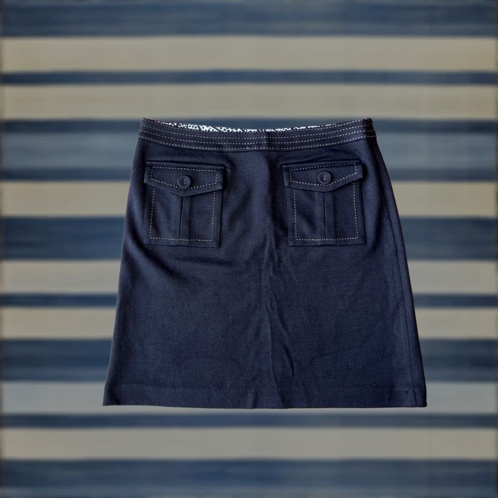 Tory Burch Tory Burch Skirt Women’s Medium Black Wool Mini Pockets Size 32" / US 10 / IT 46 - 1 Thumbnail