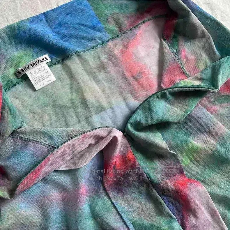 Issey Miyake Issey Miyake size:3 Art Oil Painting Skirt Size 22" - 5 Thumbnail