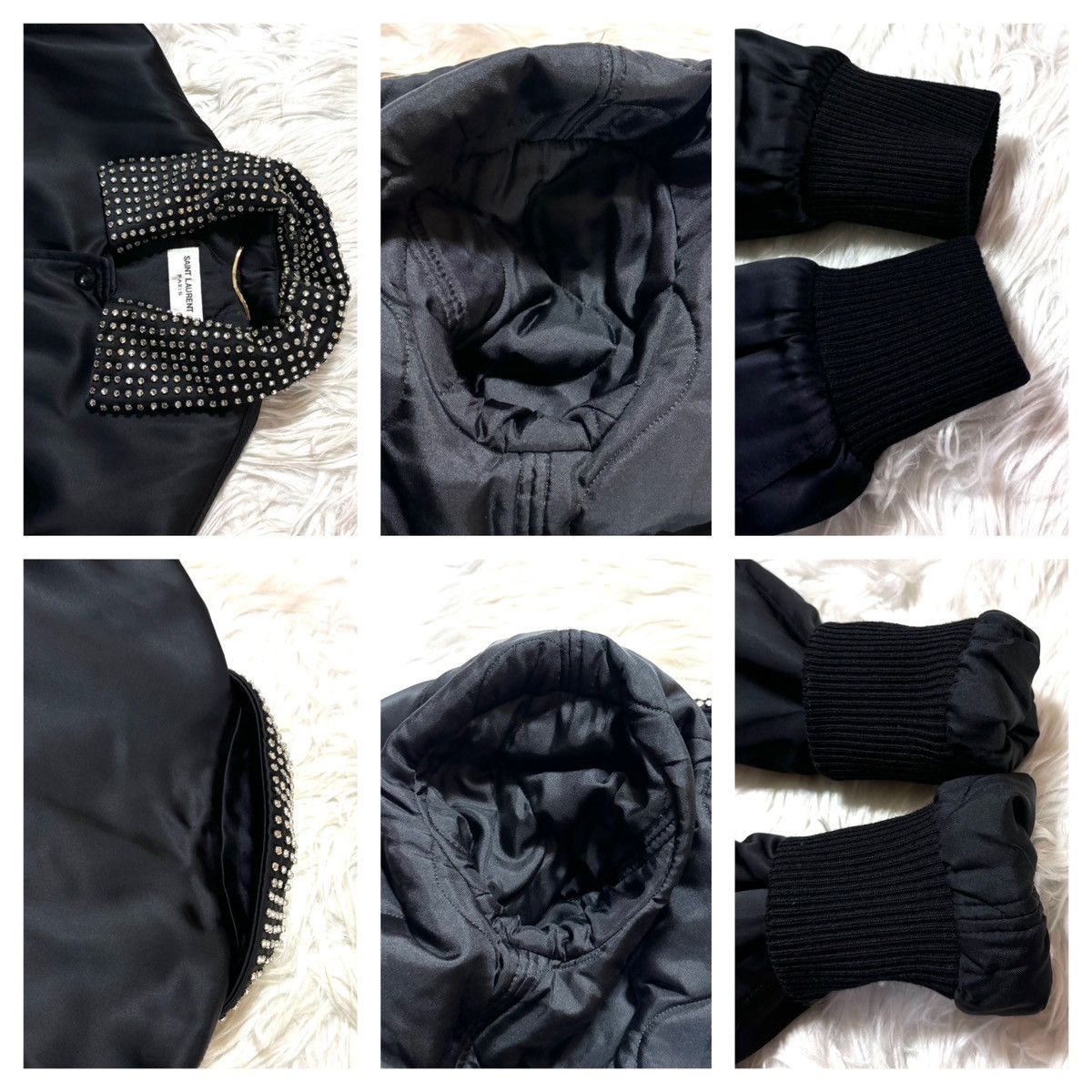 Saint Laurent Paris Saint Laurent Paris Je t'aime crystal teddy bomber jacket Size US XS / EU 42 / 0 - 3 Thumbnail