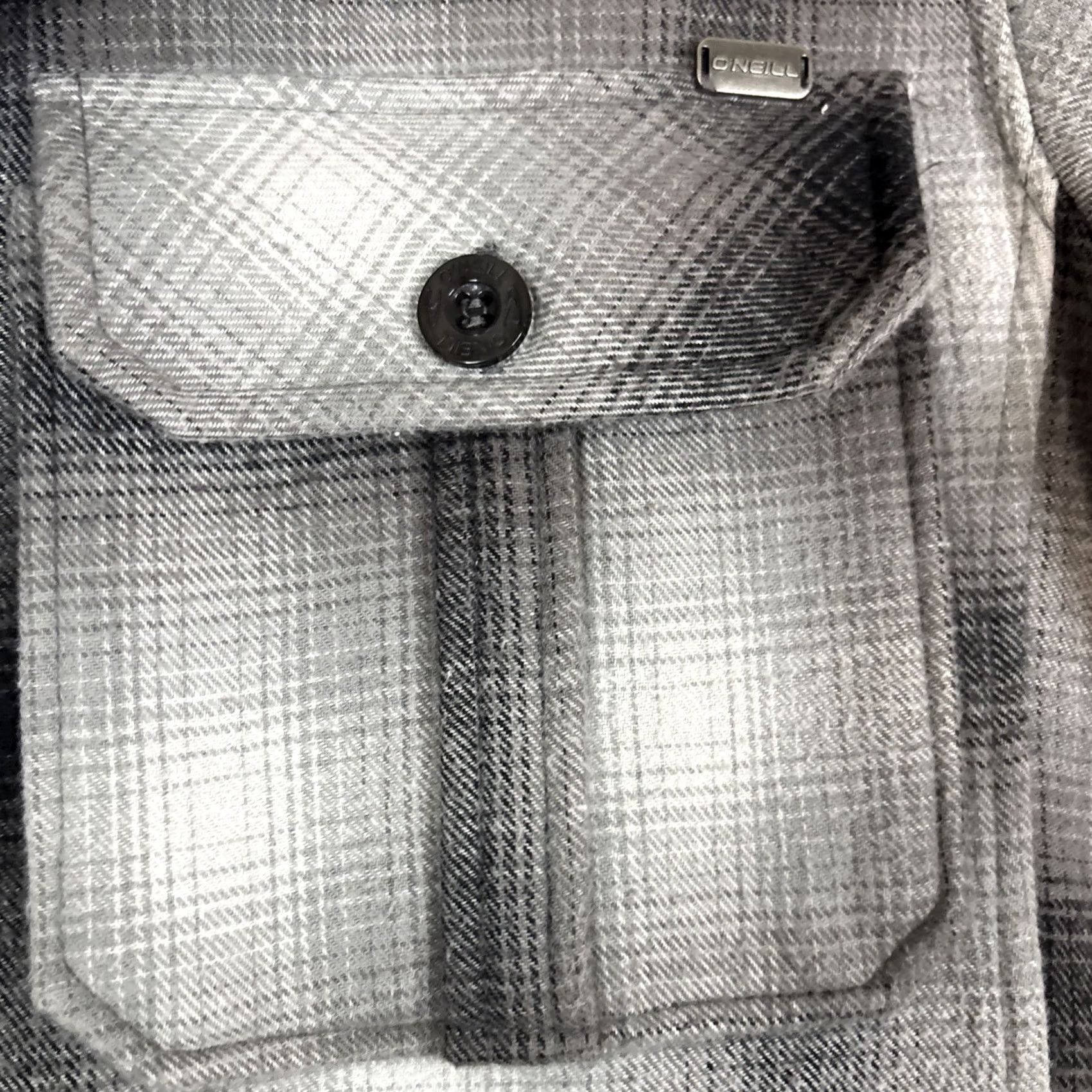 O'Neill O'Neill Echelon Jacket Men’s XL Plaid Gray Super Fleece Full Zip Surf Skate Military Jacket Size US XL / EU 56 / 4 - 3 Thumbnail