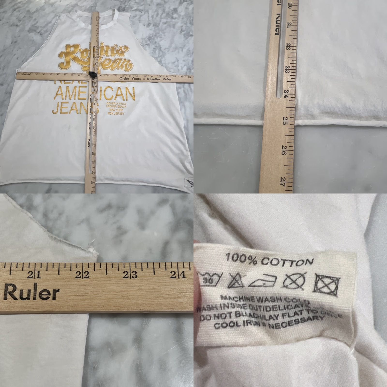 Thrasher ROBIN’S JEANS Shirt Men 3XL White Cotton USA Cut Stained Thrashed Size US XXL / EU 58 / 5 - 8 Thumbnail