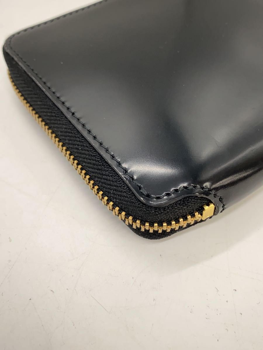 Wallet Engrave Logo Inside Round Zip Bi-fold Black