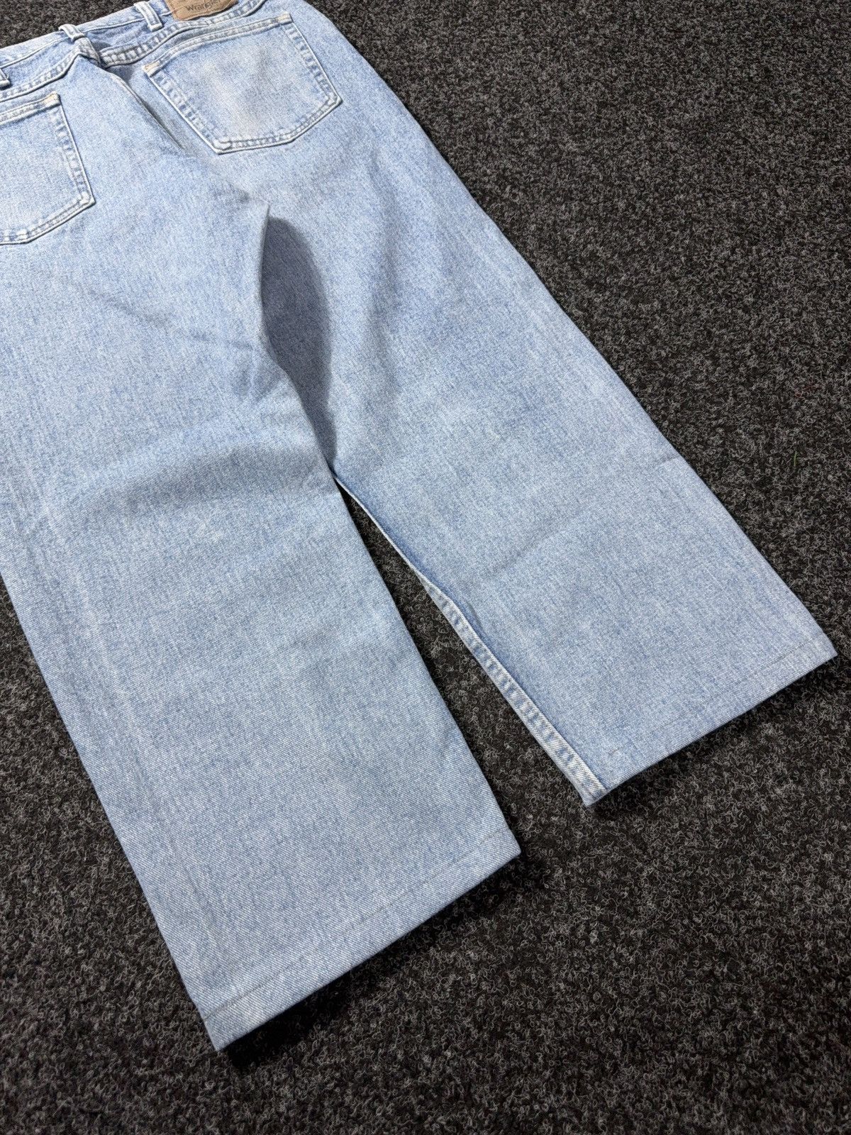 Wrangler 90s Wrangler Western USA Cowboy Light Wash Baggy Jeans Retro Size US 35 - 15 Thumbnail