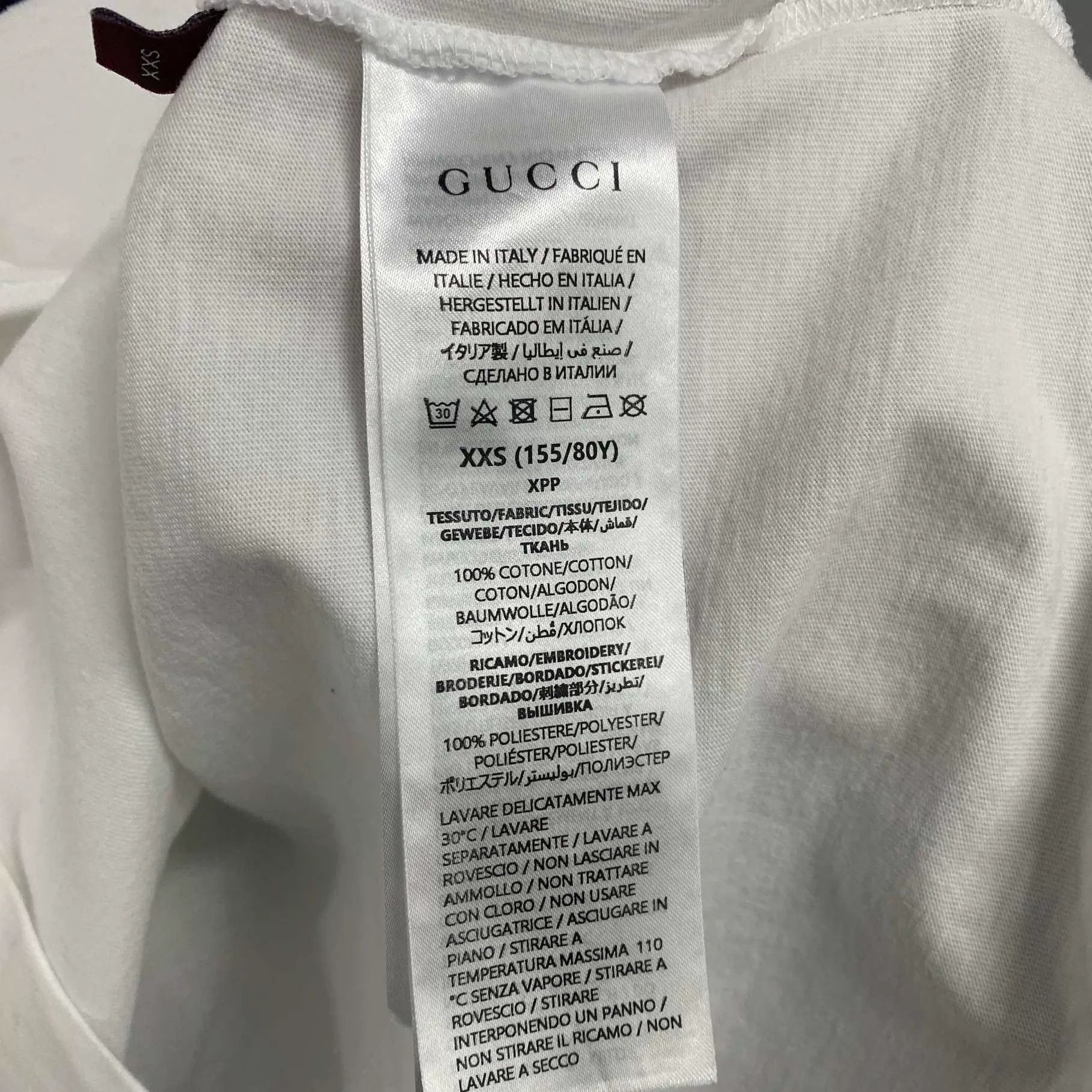 Gucci GUCCI 25SS Embroidered Logo Short Sleeve Tee XXS 99 New Size US XXS / EU 40 - 4 Thumbnail