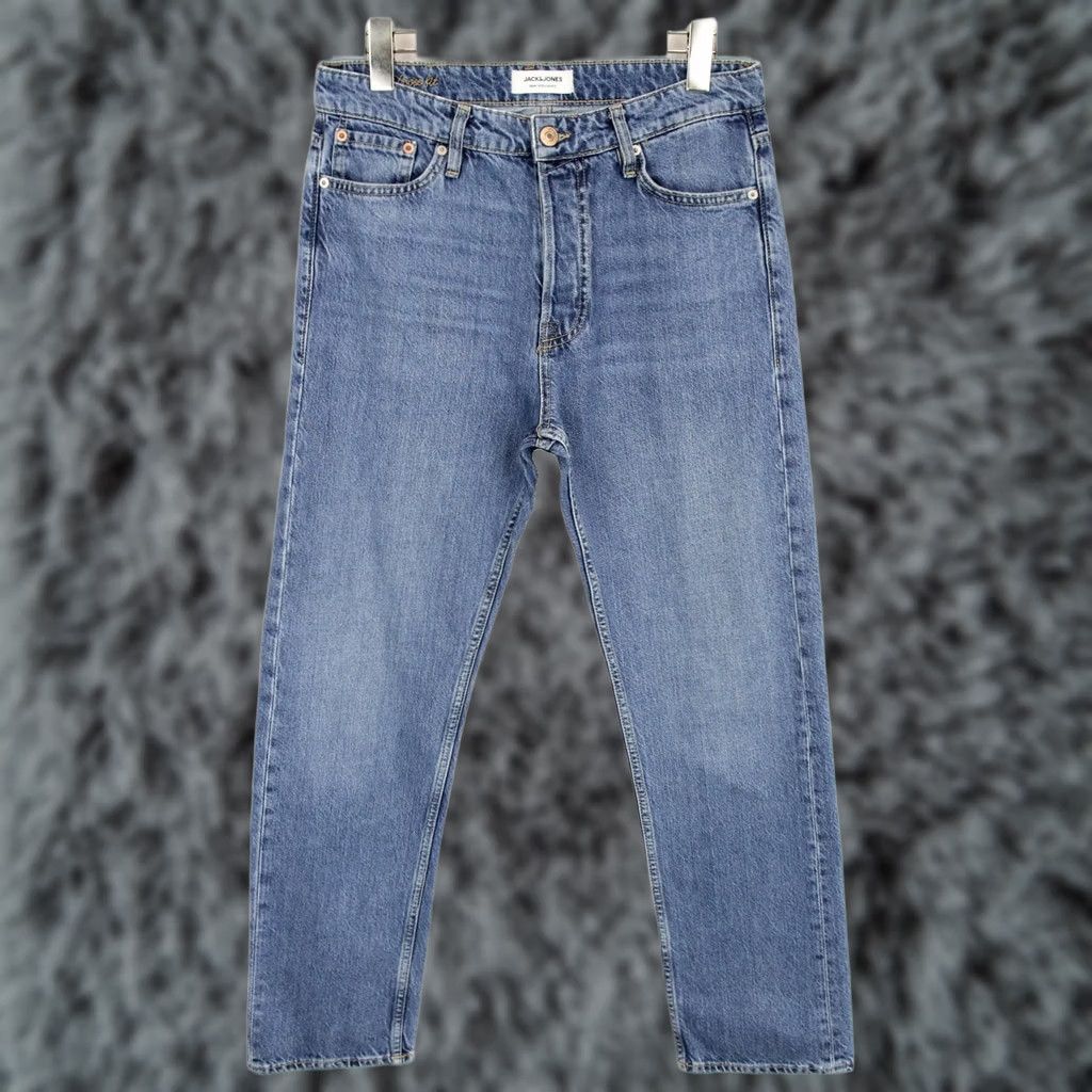 Jack & Jones JACK & JONES Chris Loose Fit Jeans Men's W30/L30 Blue Whiskers Faded Button Fly Size US 30 / EU 46 - 1 Thumbnail