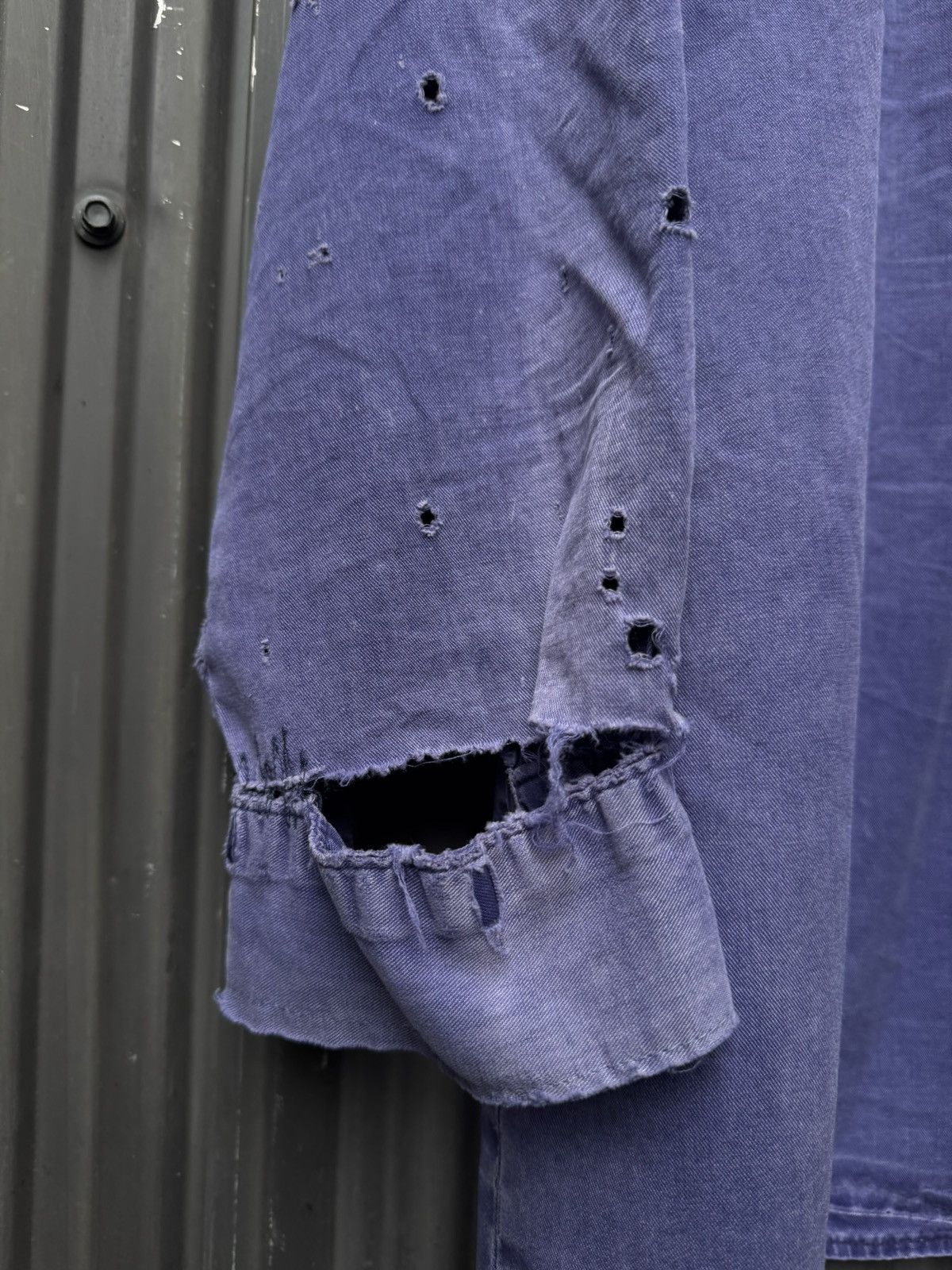 Vintage Vintage Workwear Mechanic Shirt — Faded Indigo Size US L / EU 52-54 / 3 - 13 Thumbnail
