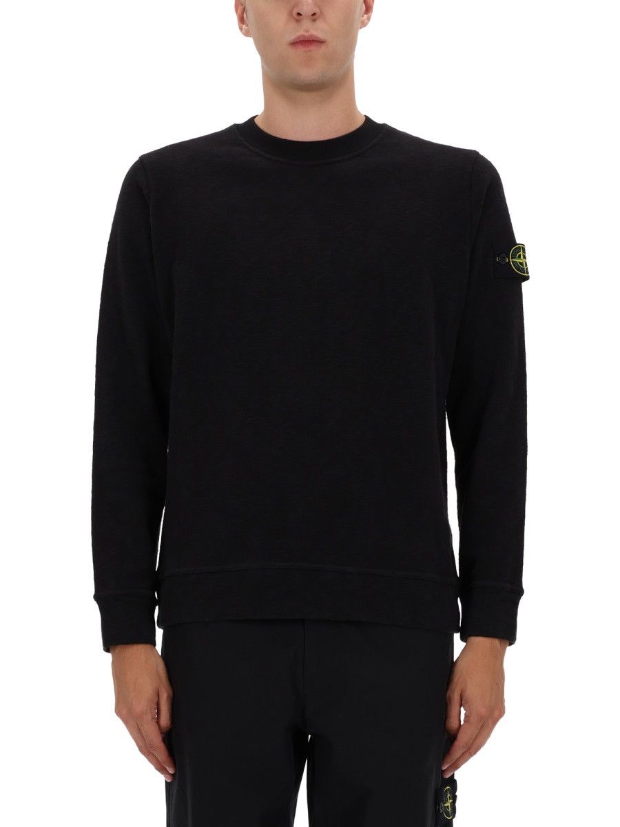 Stone Island STONE ISLAND COTTON SWEATSHIRT - BLACK Size US XXL / EU 58 / 5 - 1 Thumbnail